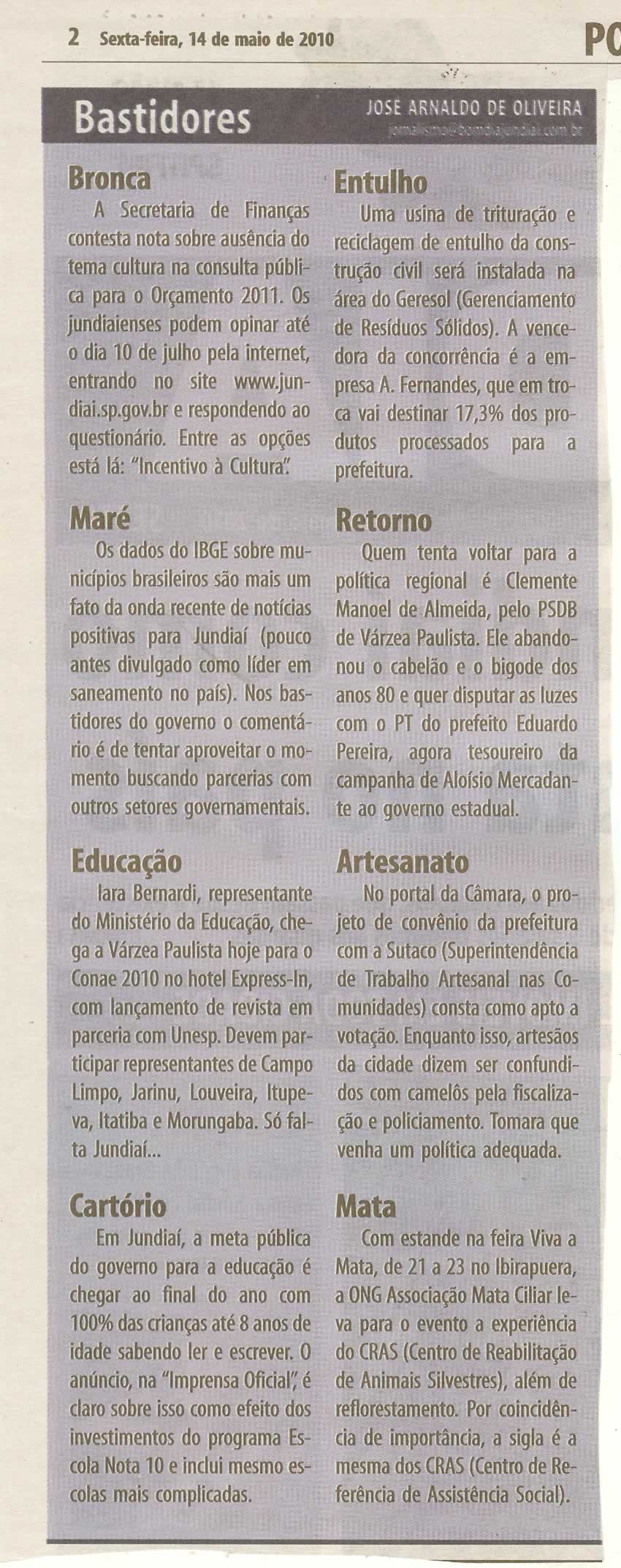 Bom Dia Jundiaí - 14/05/2010