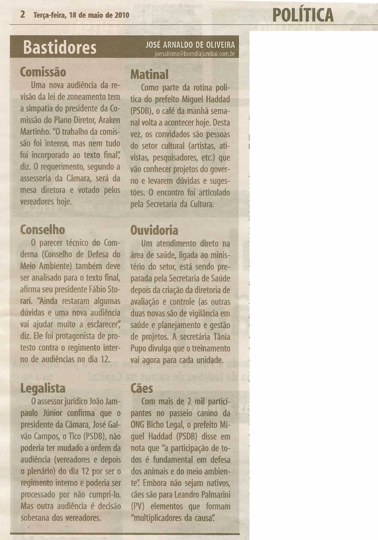 Bom Dia Jundiaí - 18/05/2010