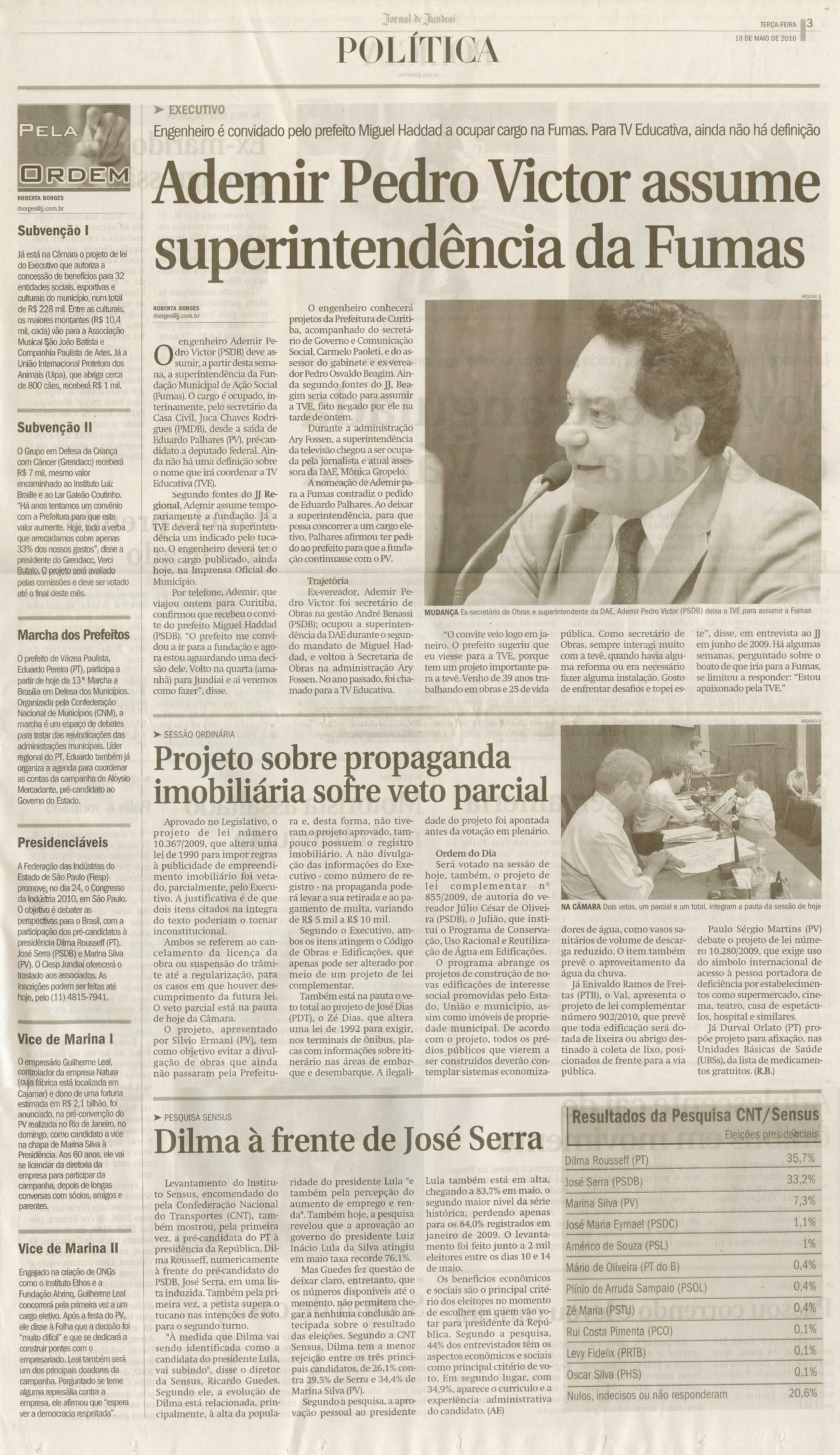 Jornal de Jundiaí - 18/05/2010