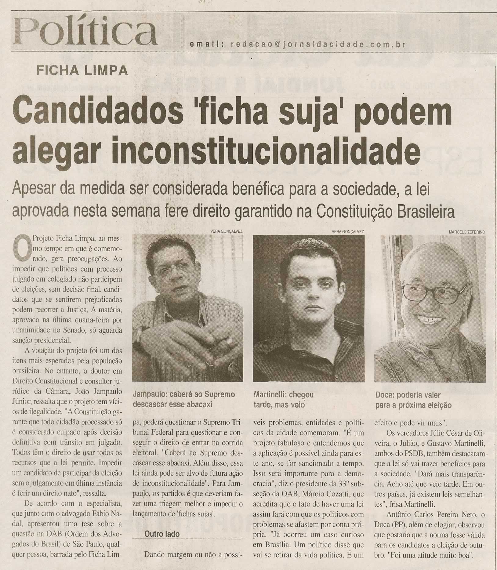 Jornal da Cidade - 21/05/2010