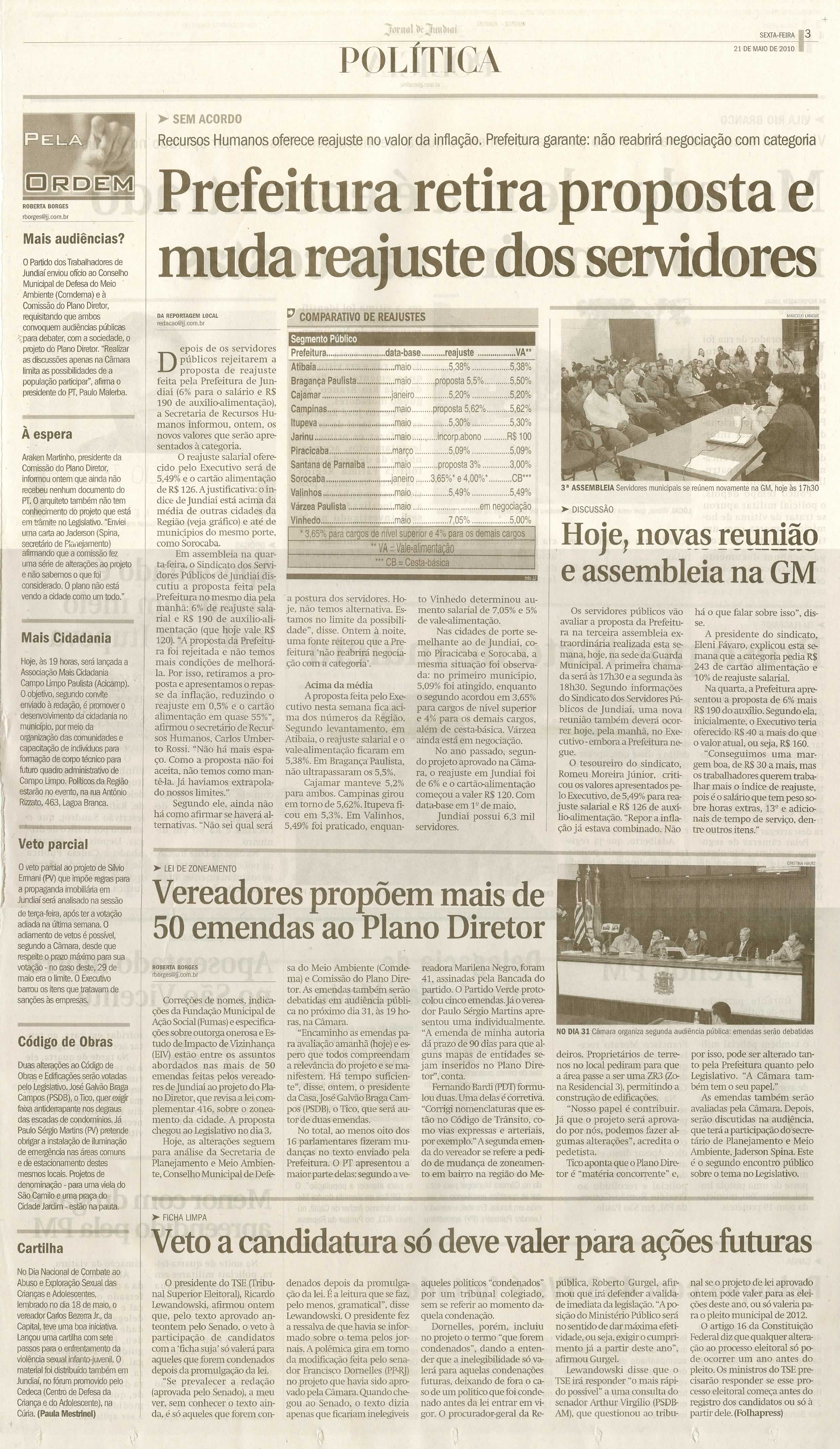 Jornal de Jundiaí - 21/05/2010