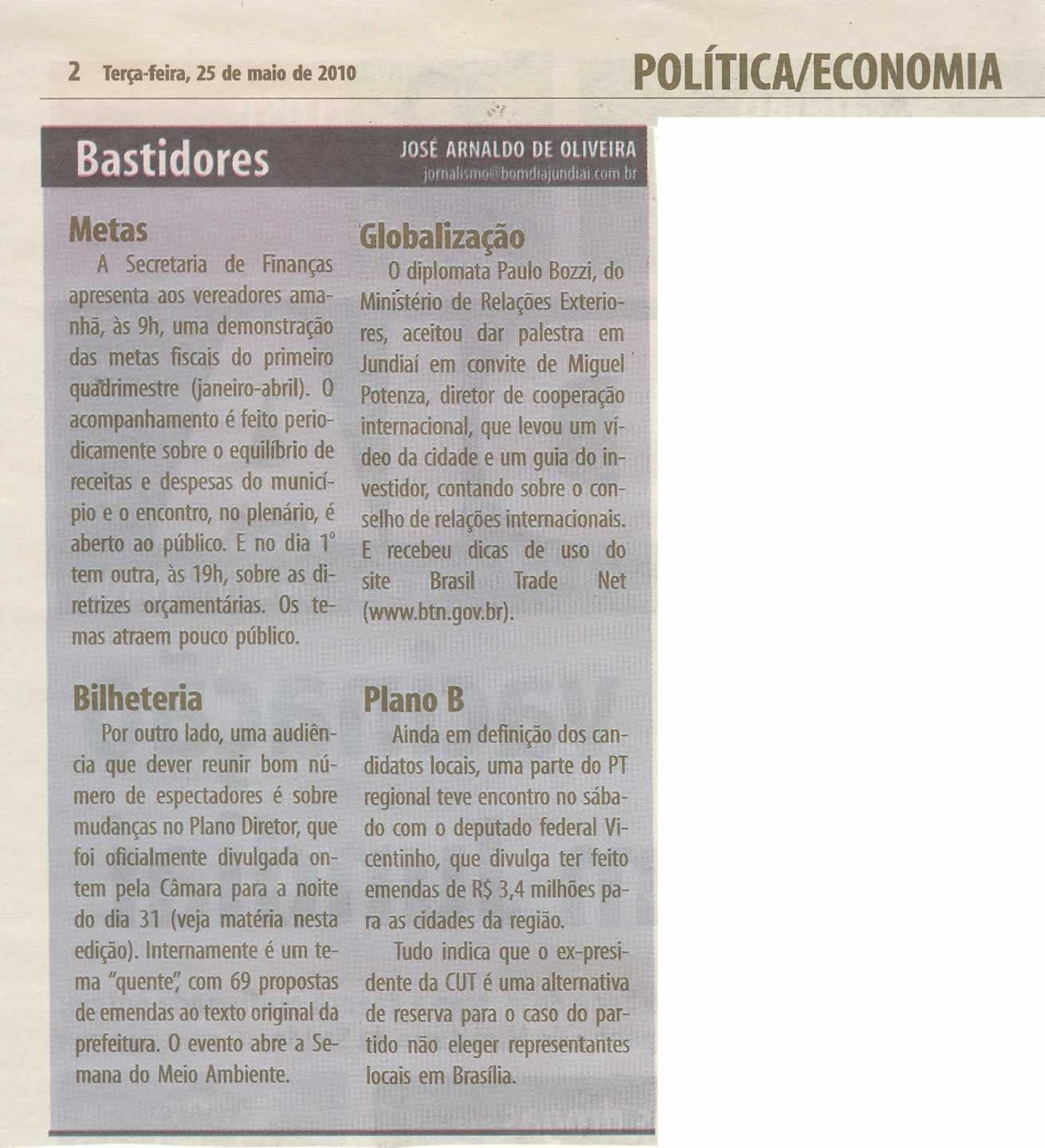 Bom Dia Jundiaí - 25/05/2010