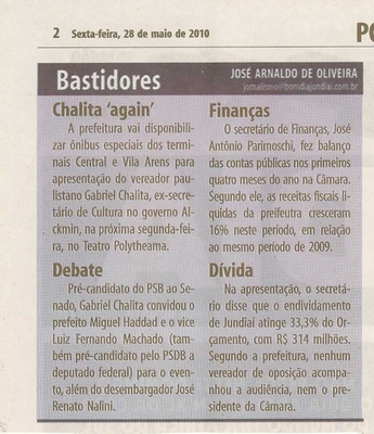 Bom Dia Jundiaí - 28/05/2010