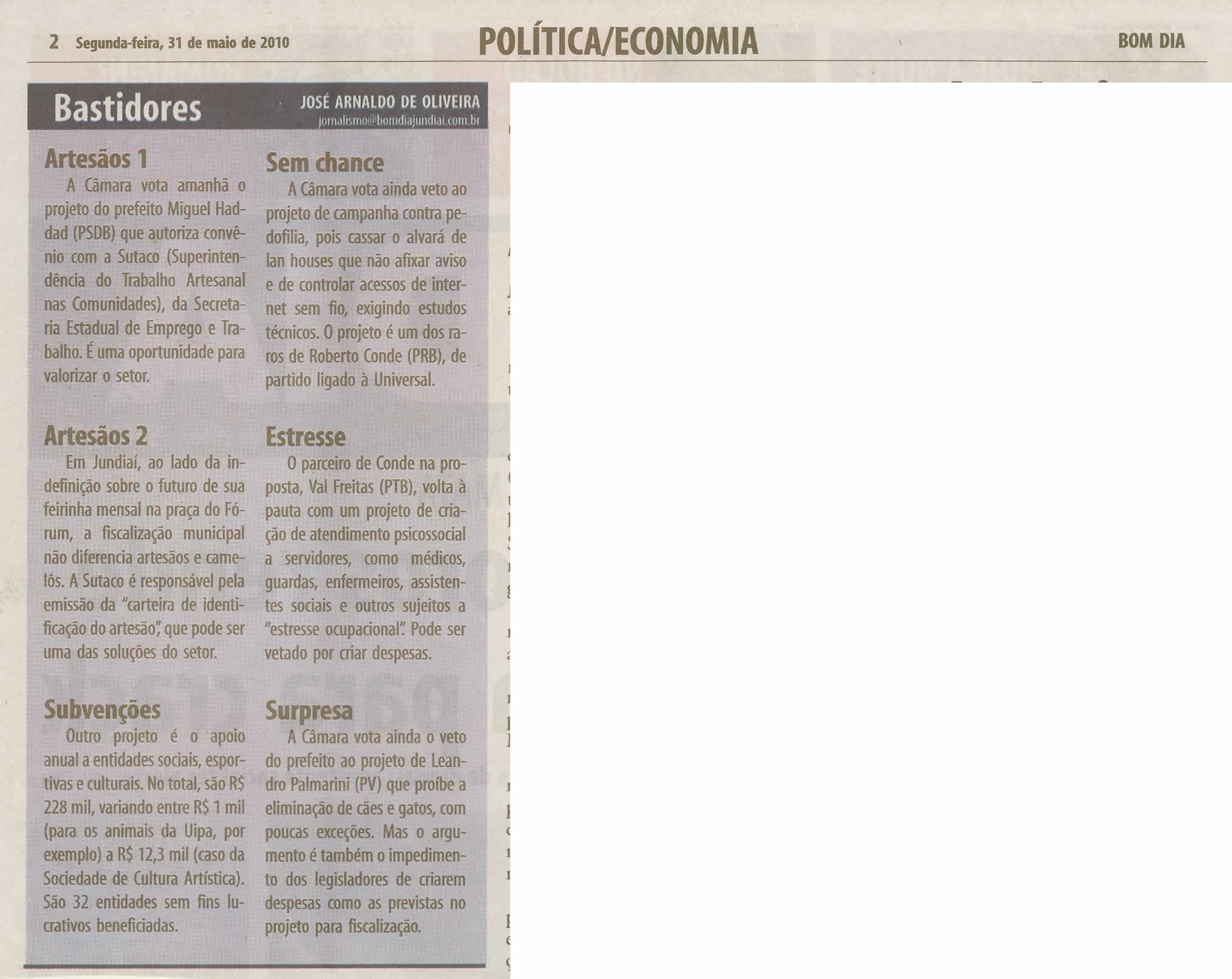 Bom Dia Jundiaí - 31/05/2010