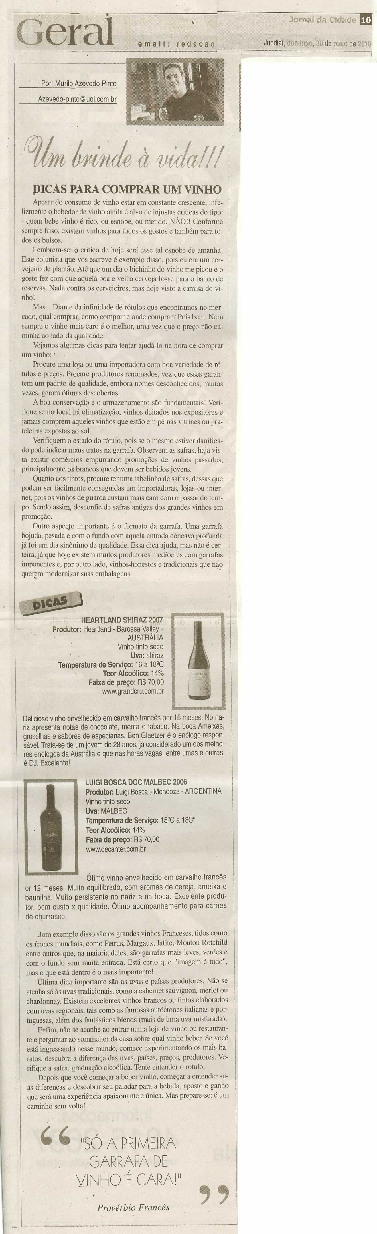 Jornal da Cidade - 30/05/2010