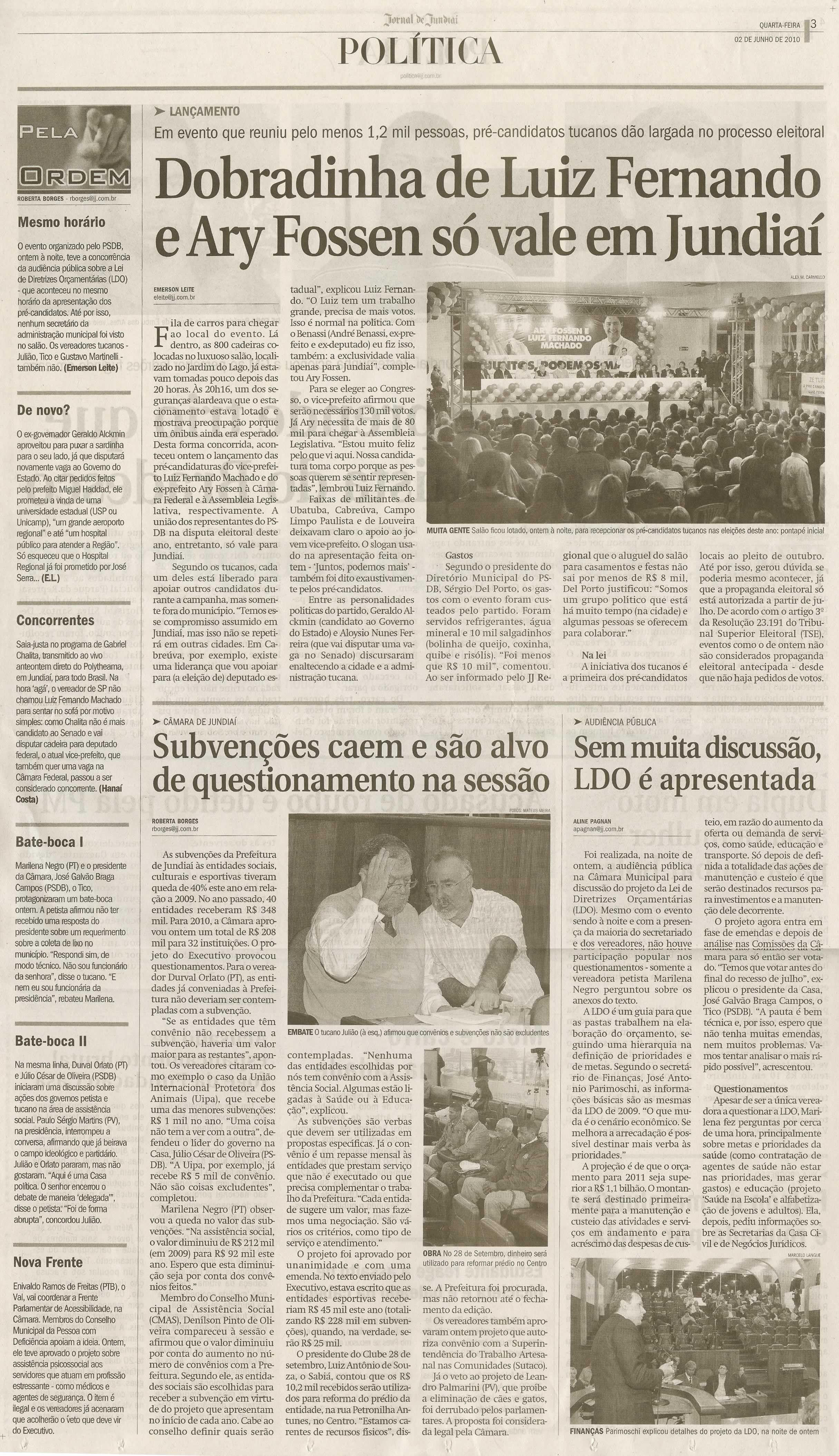 Jornal de Jundiaí - 02/06/2010