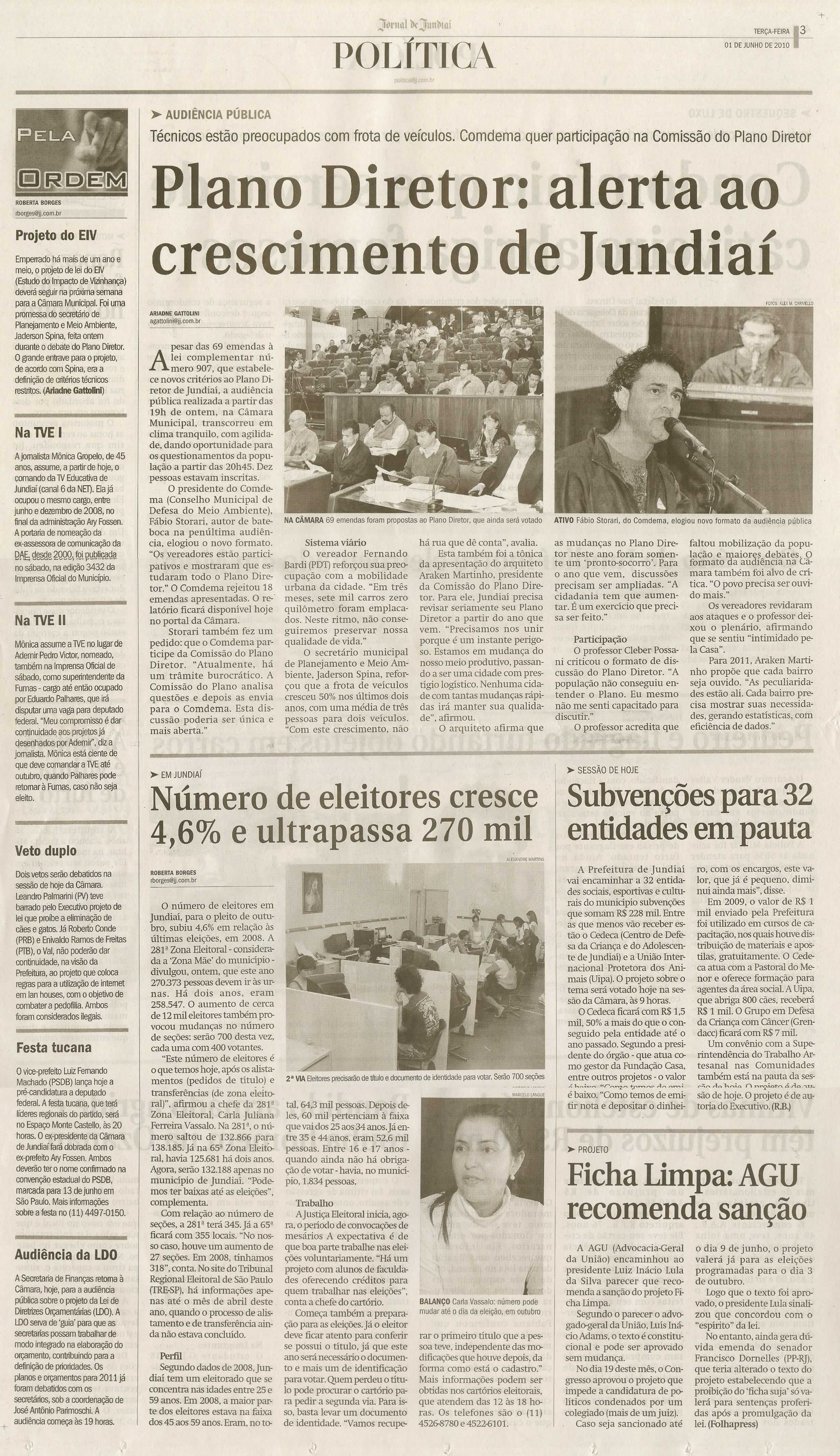 Jornal de Jundiaí - 01/06/2010