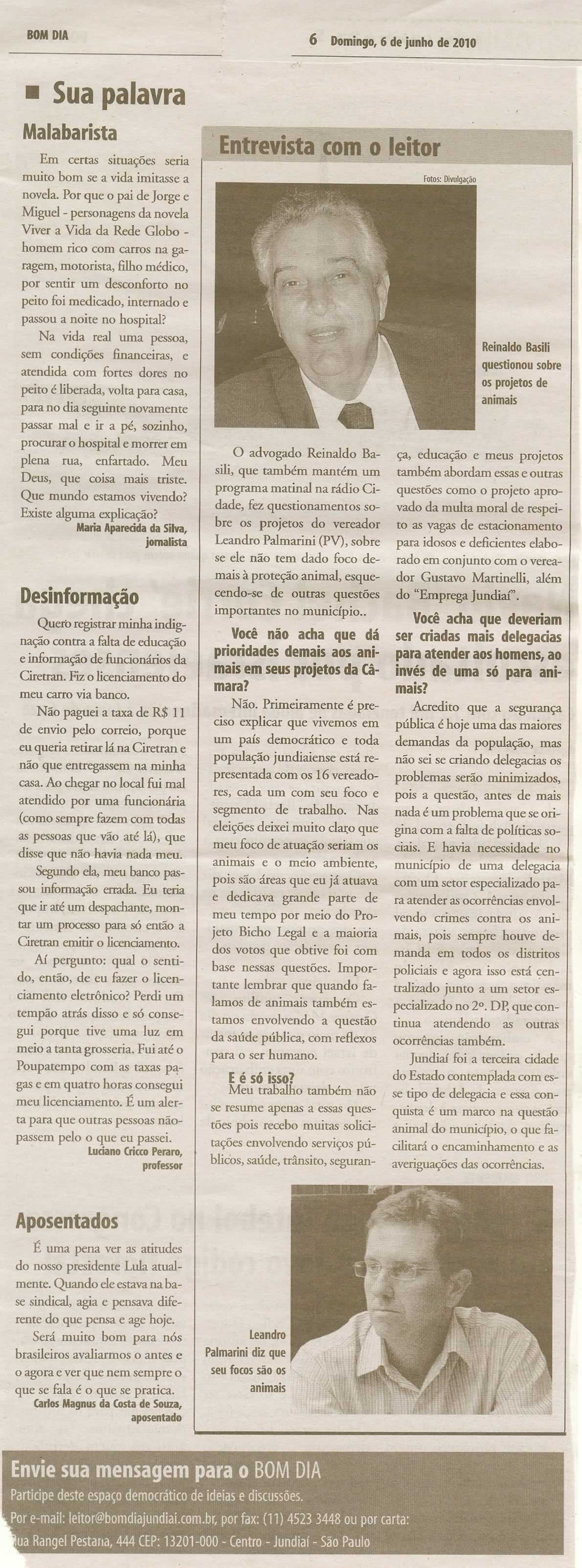 Bom Dia Jundiaí - 06/06/2010