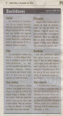Bom Dia Jundiaí - 04/06/2010