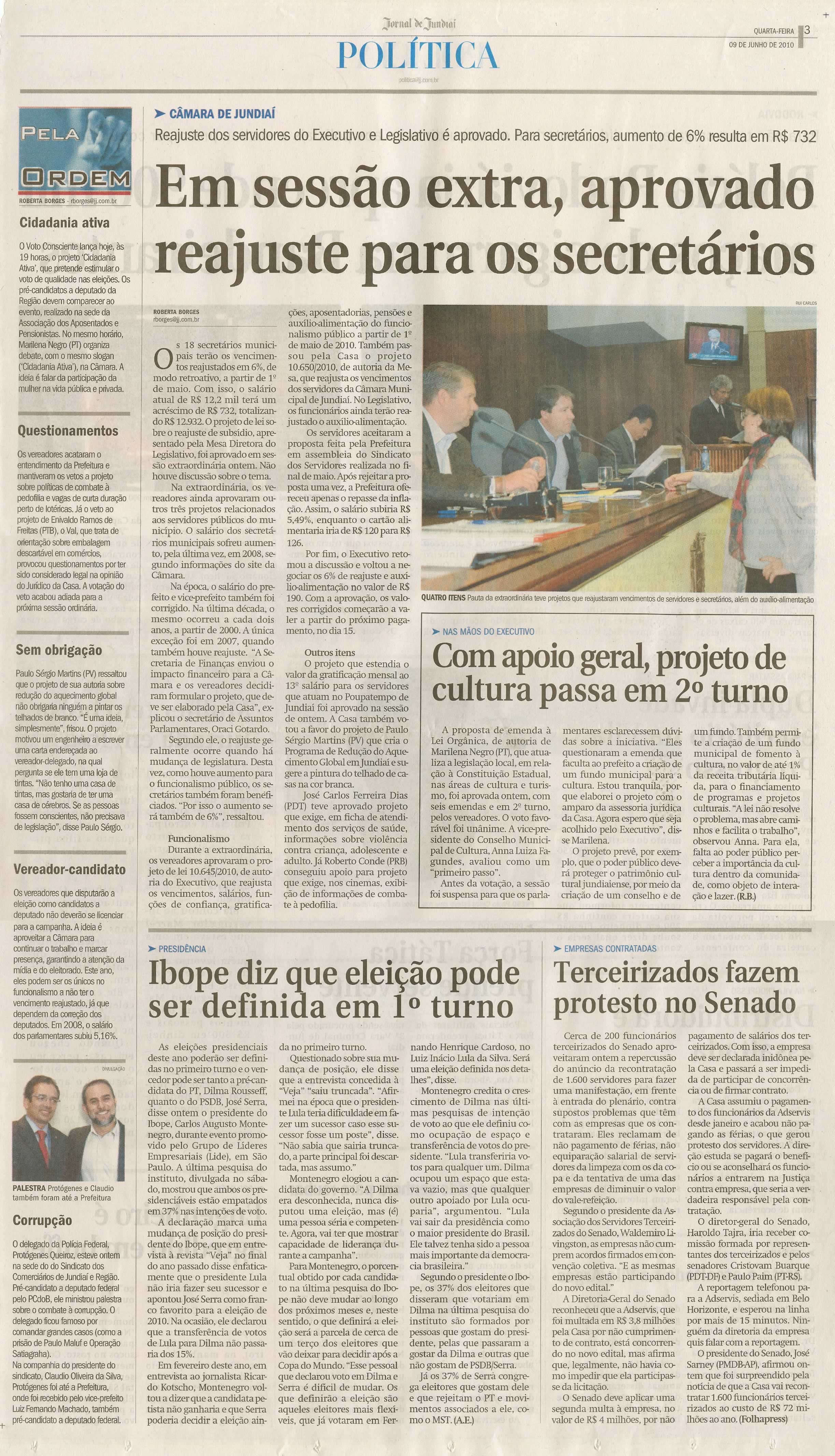 Jornal de Jundiaí - 09/06/2010