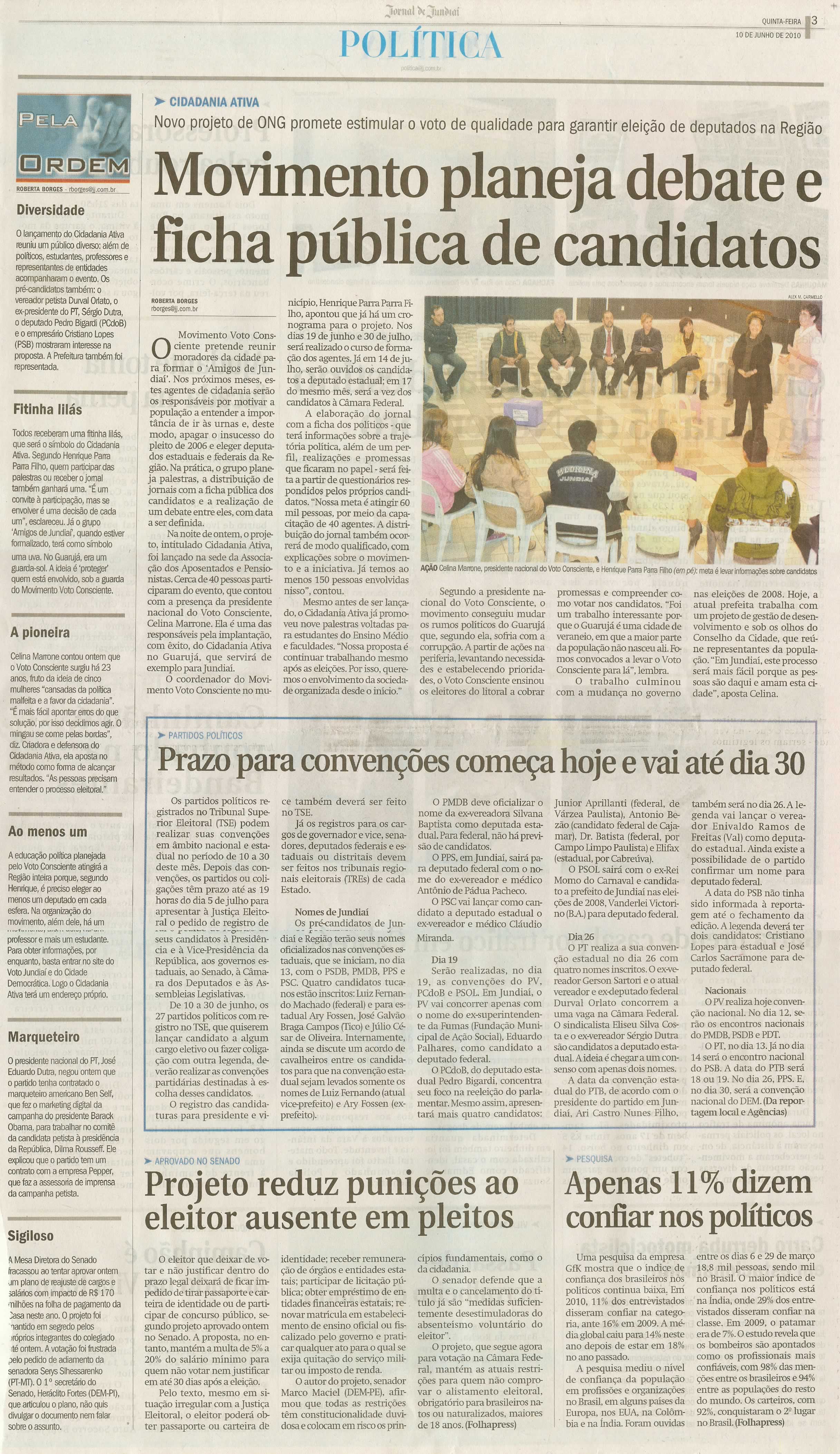 Jornal de Jundiaí - 10/06/2010