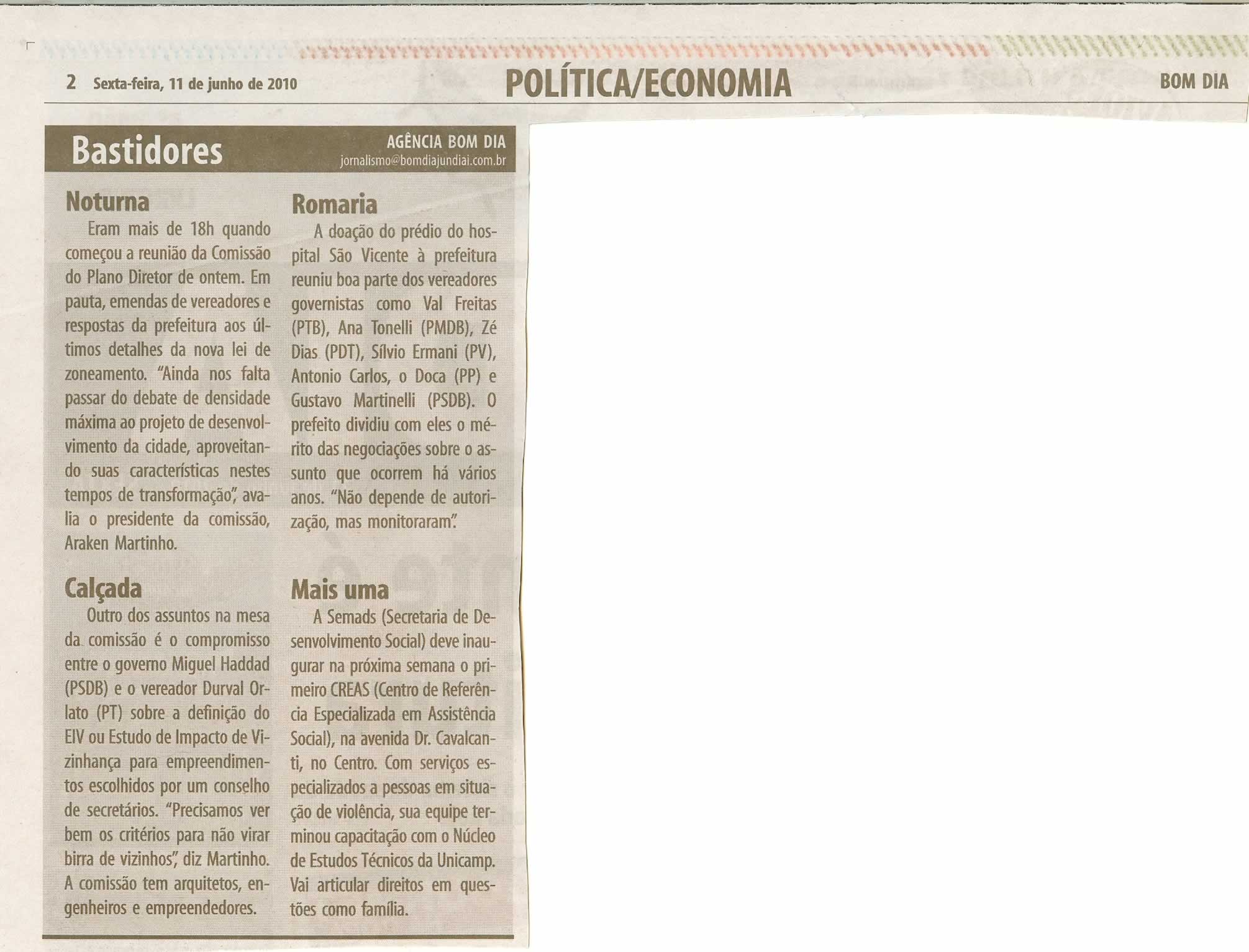 Bom Dia Jundiaí - 11/06/2010