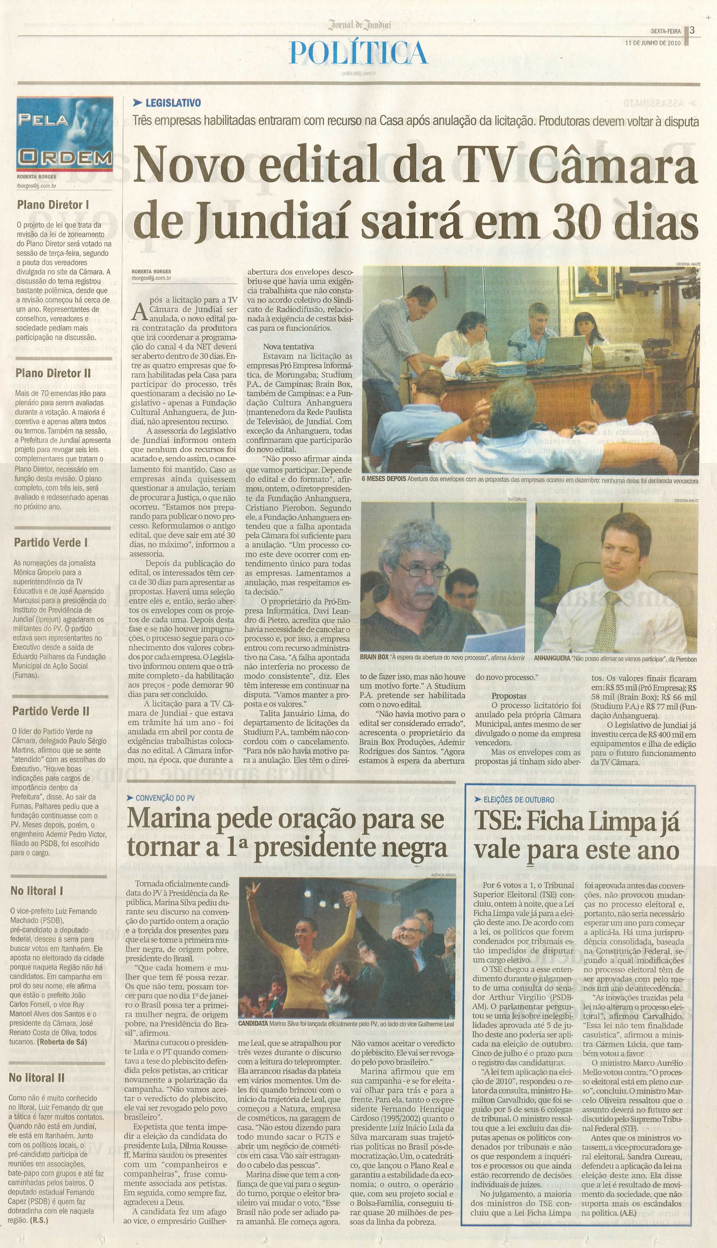 Jornal de Jundiaí - 11/06/2010