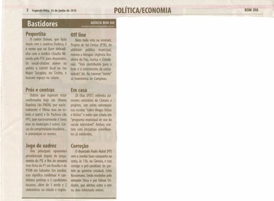 Bom Dia Jundiaí - 14/06/2010