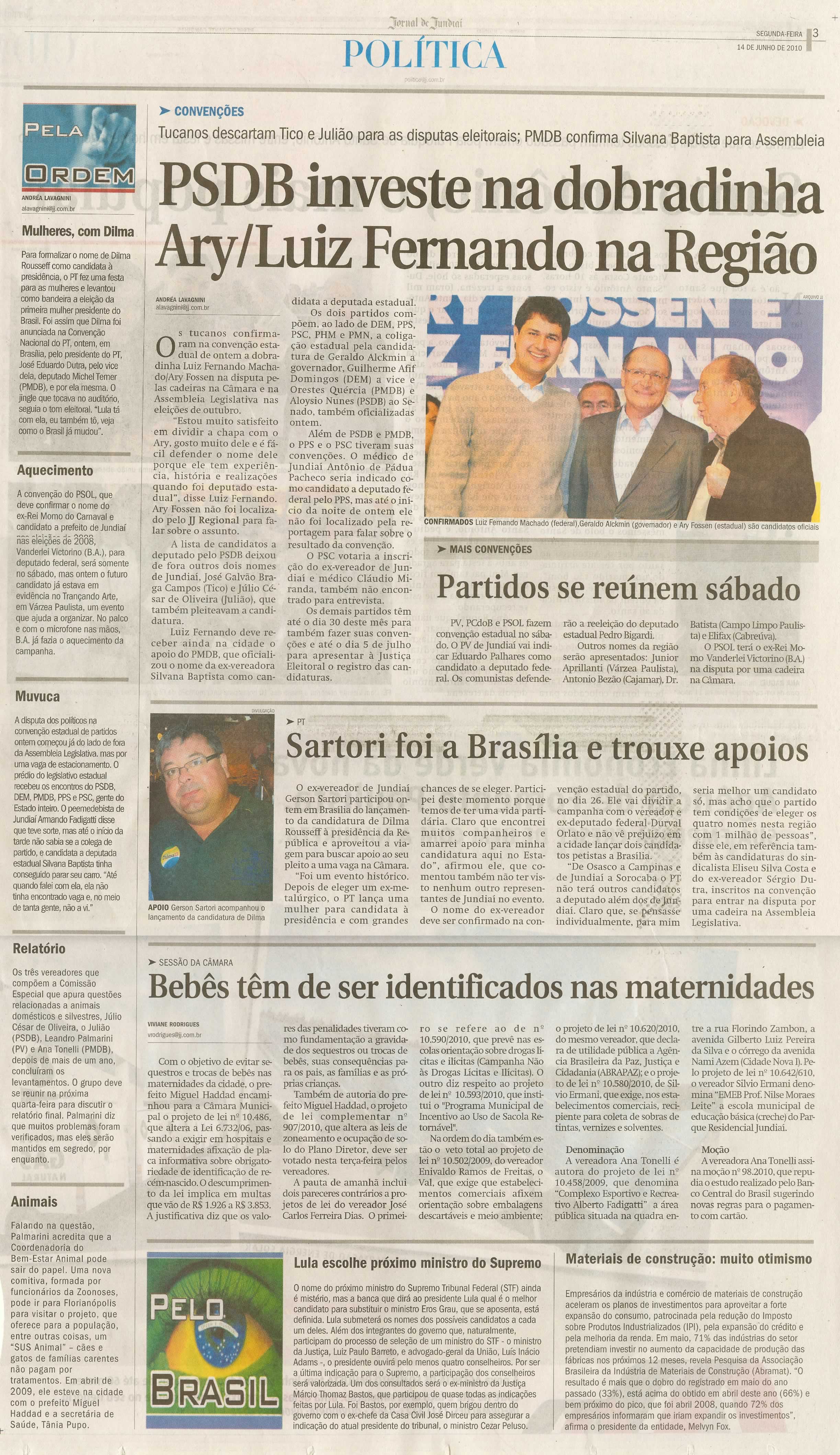Jornal de Jundiaí - 14/06/2010