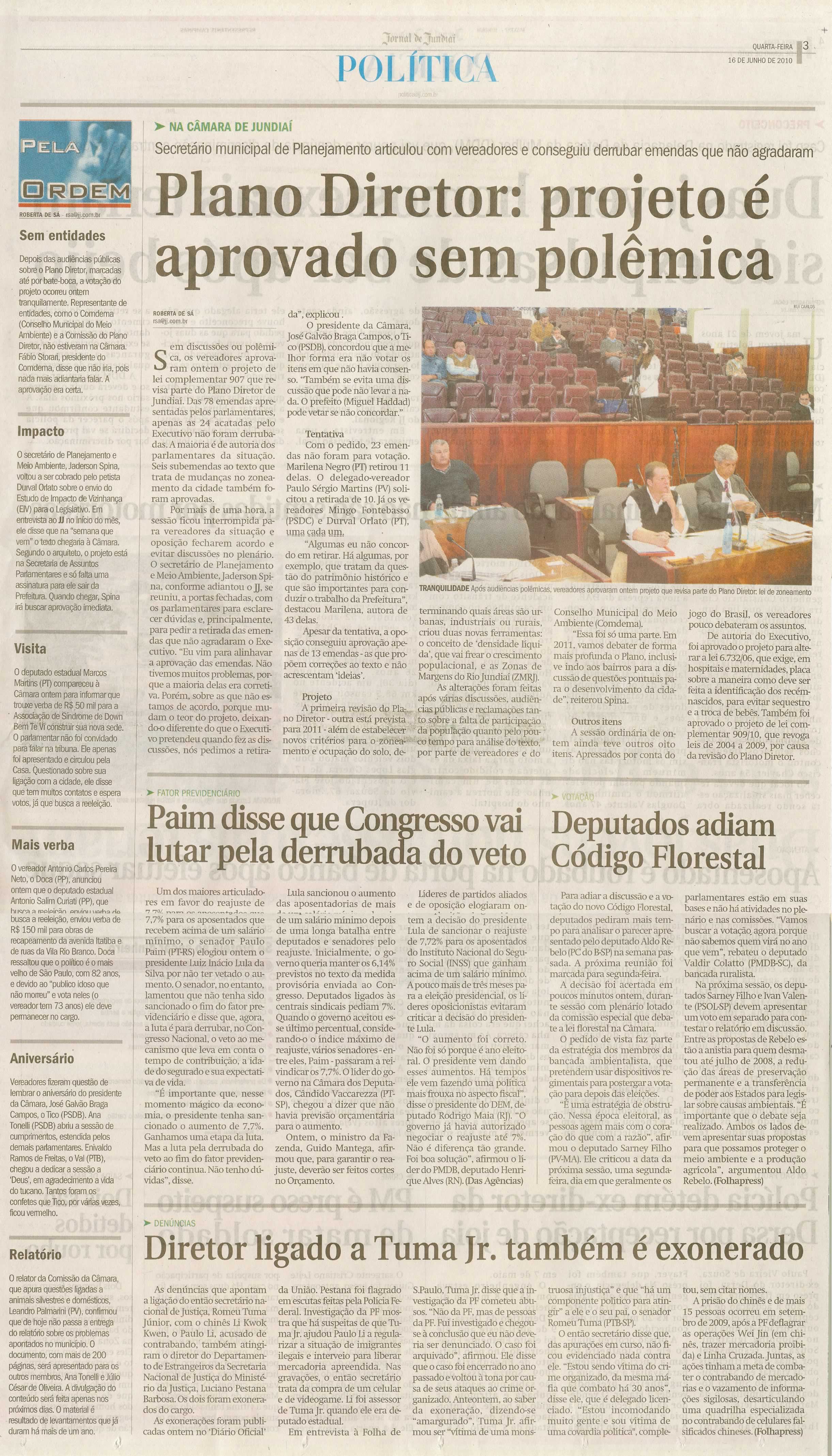 Jornal de Jundiaí - 16/06/2010