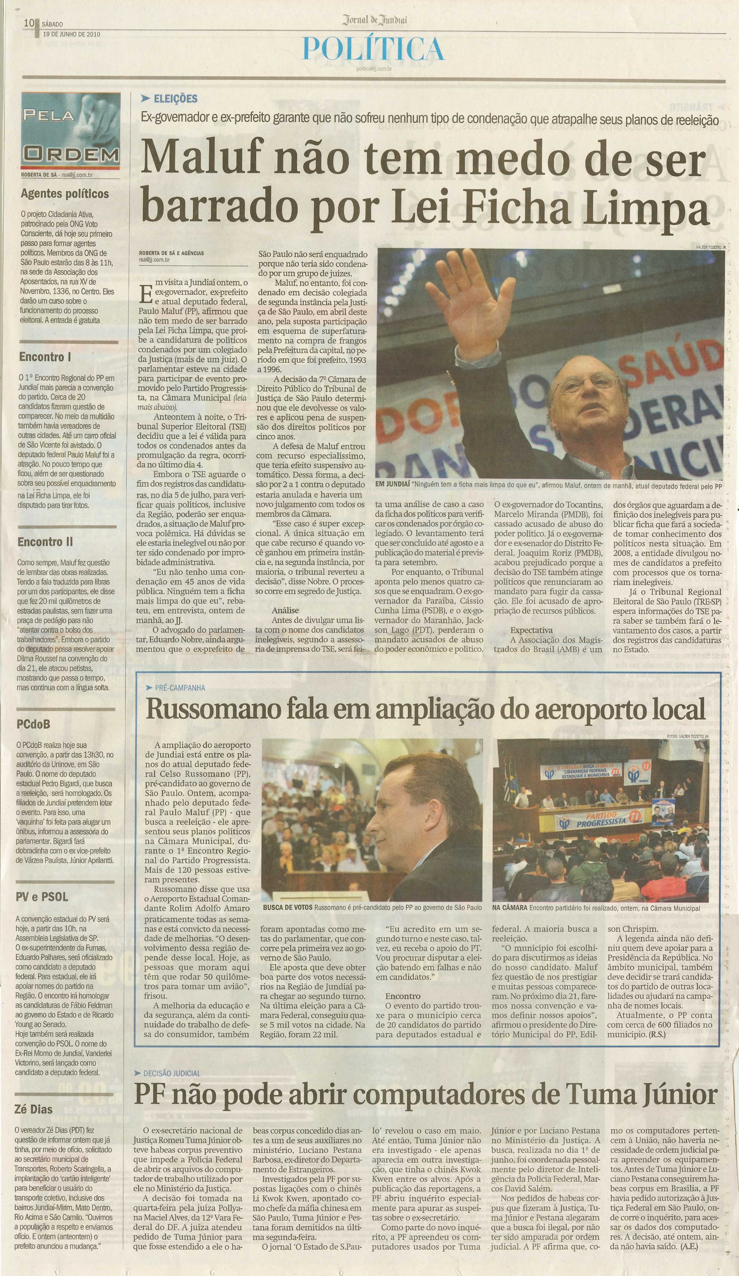 Jornal de Jundiaí - 19/06/2010