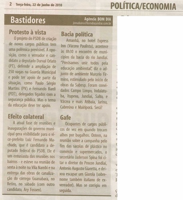 Bom Dia Jundiaí - 22/06/2010