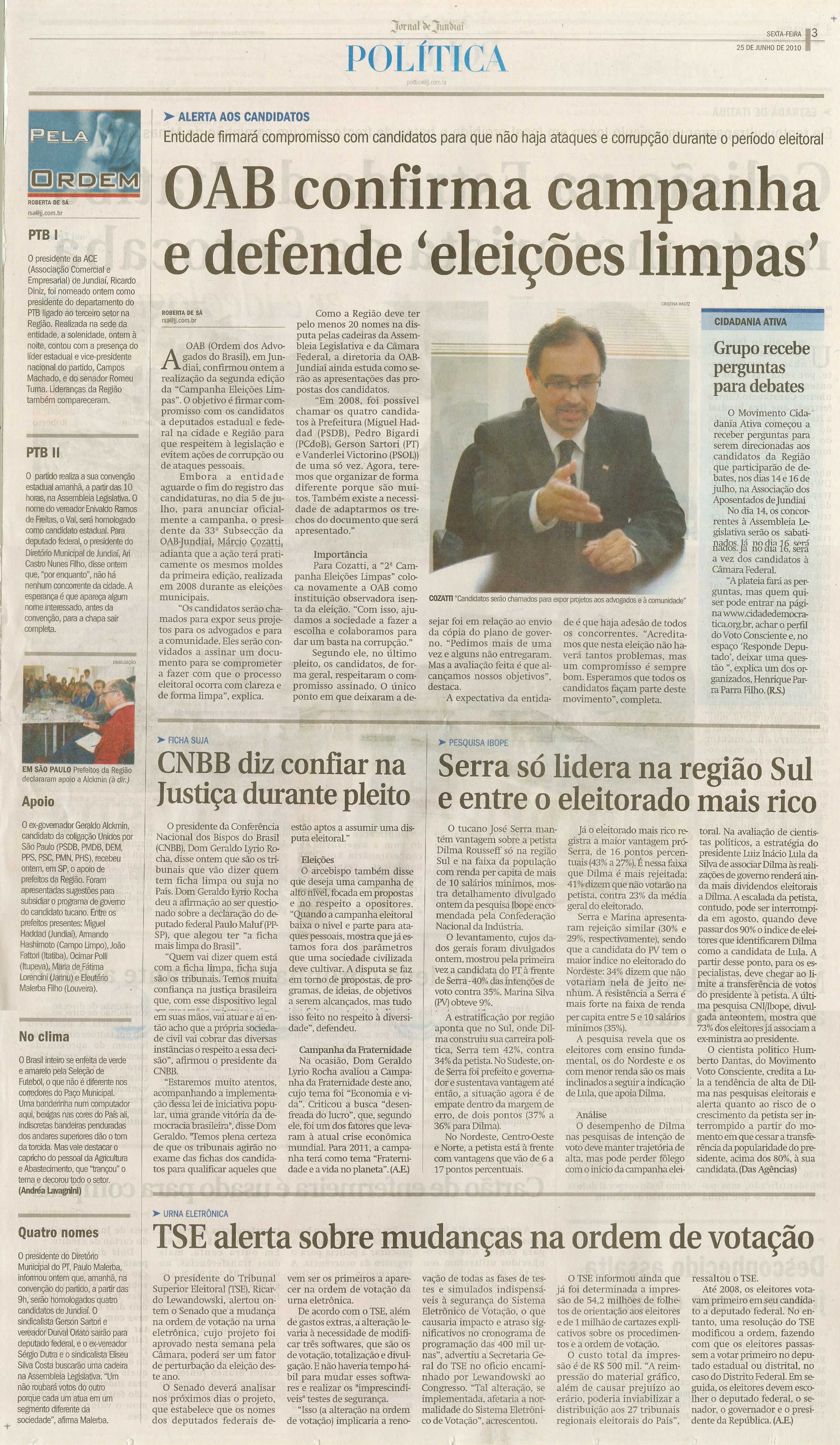 Jornal de Jundiaí - 25/06/2010