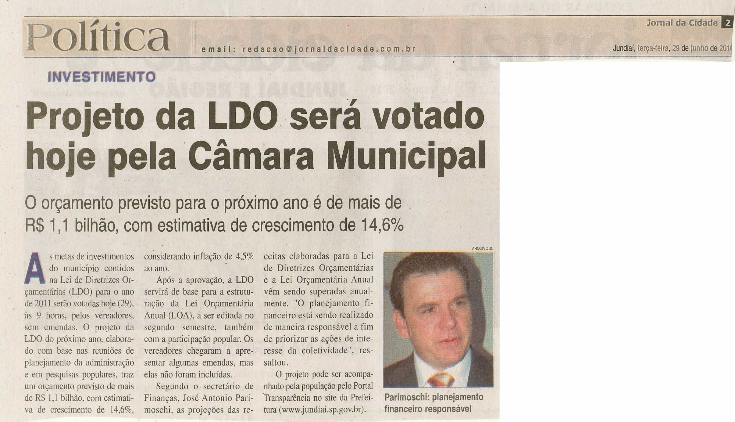 Jornal da Cidade - 29/06/2010