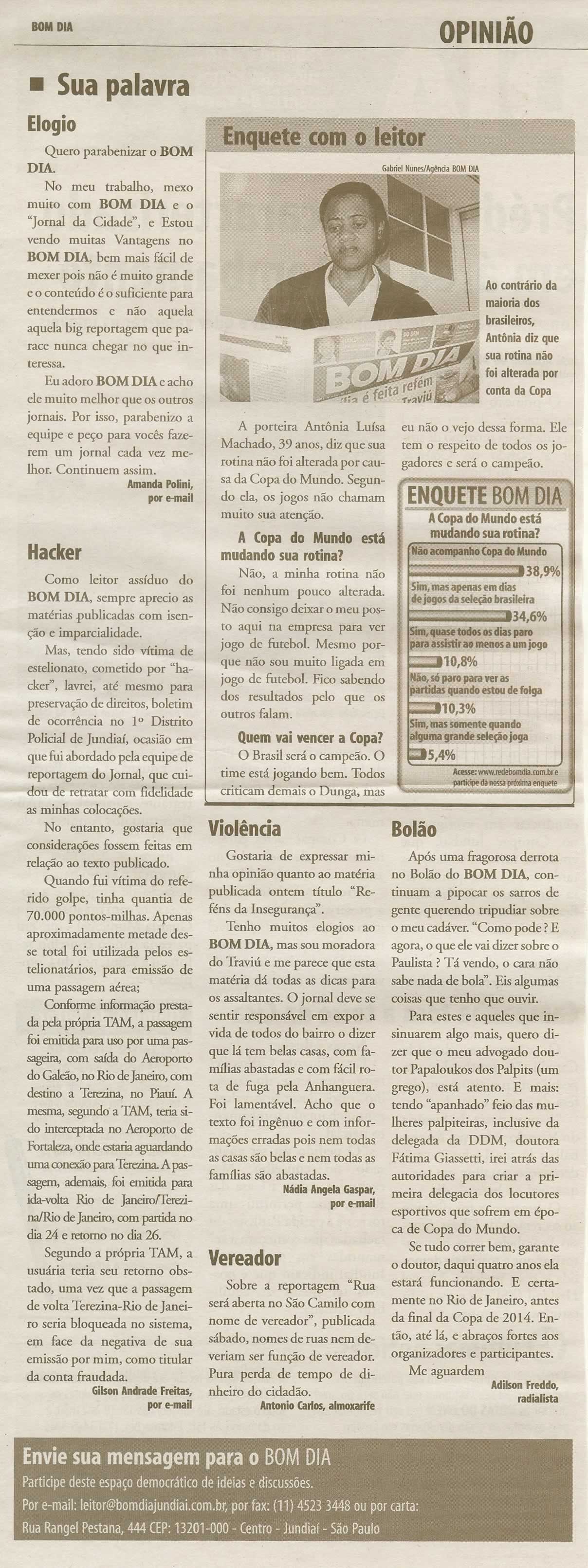 Bom Dia Jundiaí - 29/06/2010