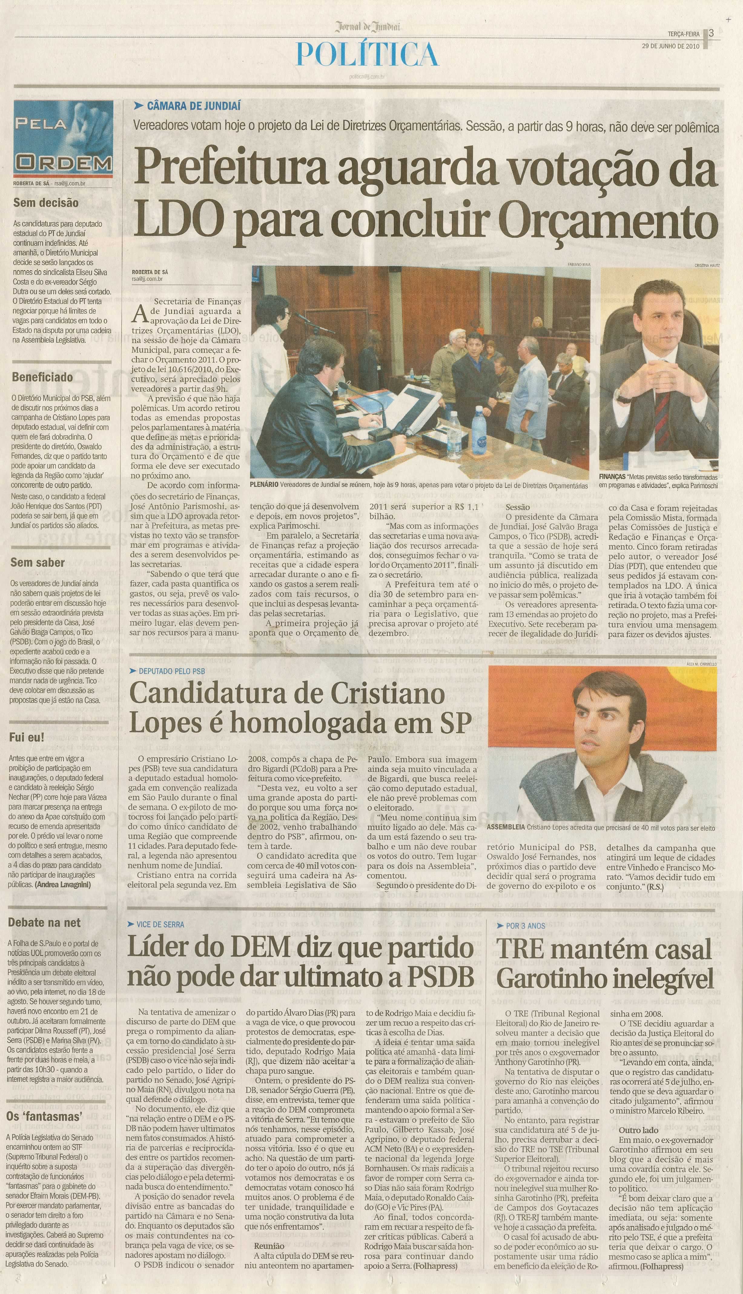 Jornal de Jundiaí - 29/06/2010