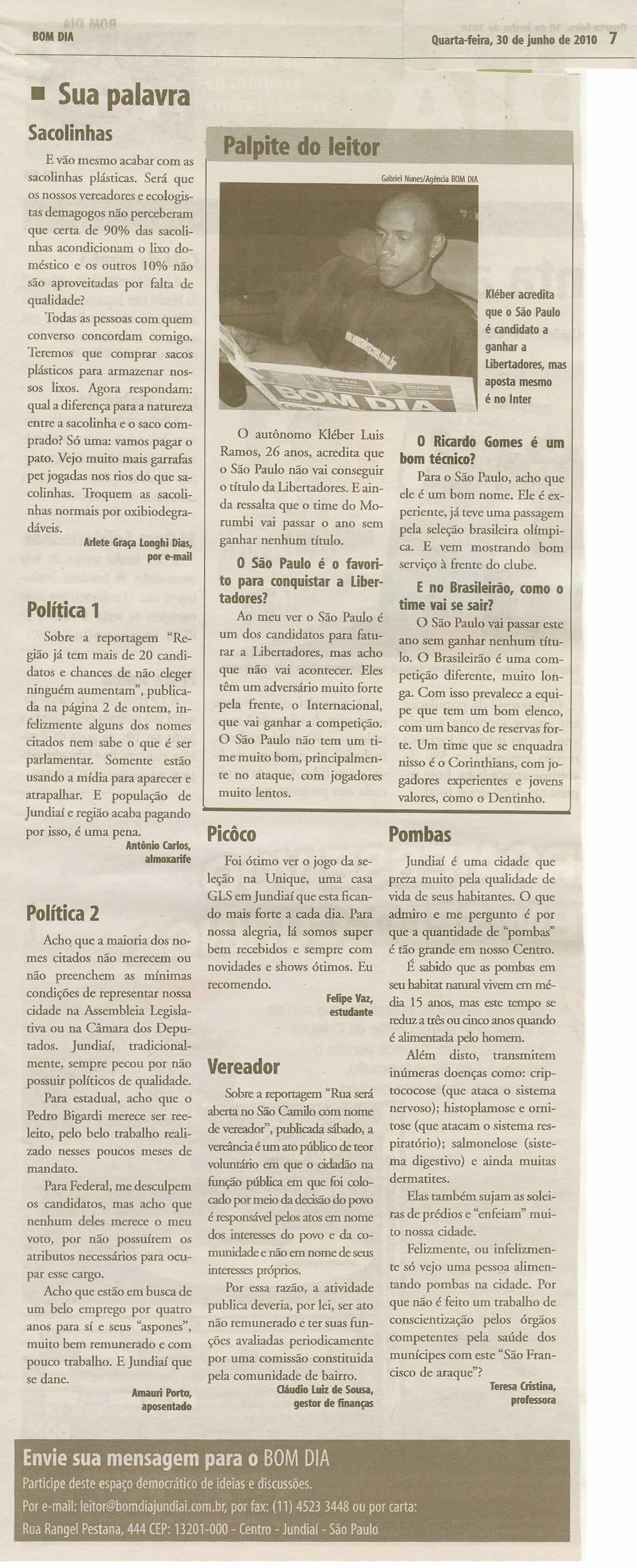 Bom Dia Jundiaí - 30/06/2010