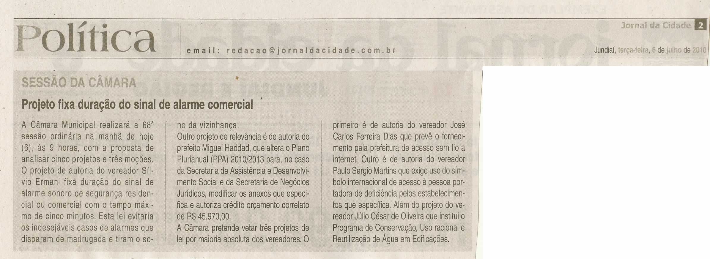 Jornal da Cidade - 06/07/2010