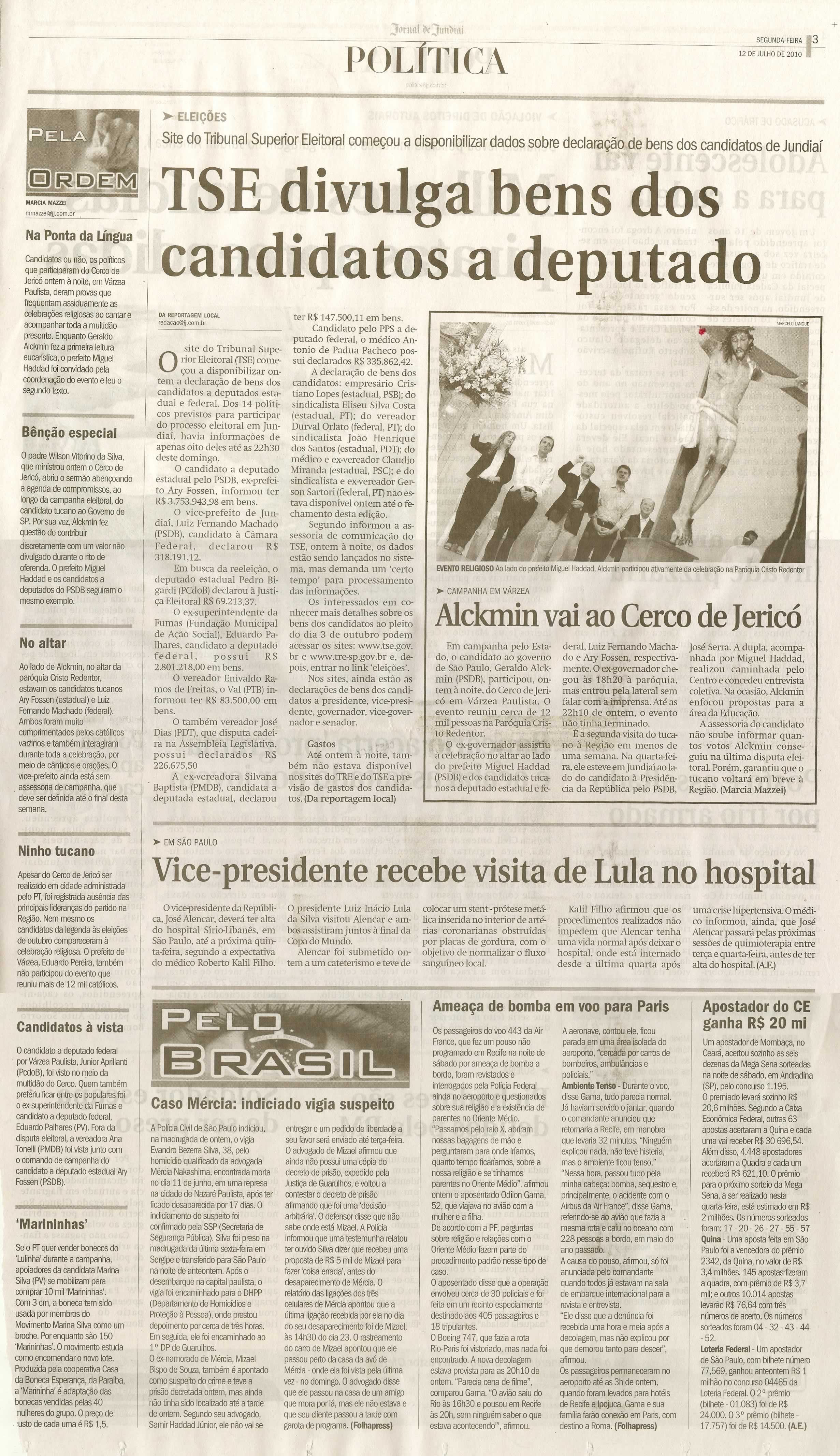 Jornal de Jundiaí - 12/07/2010