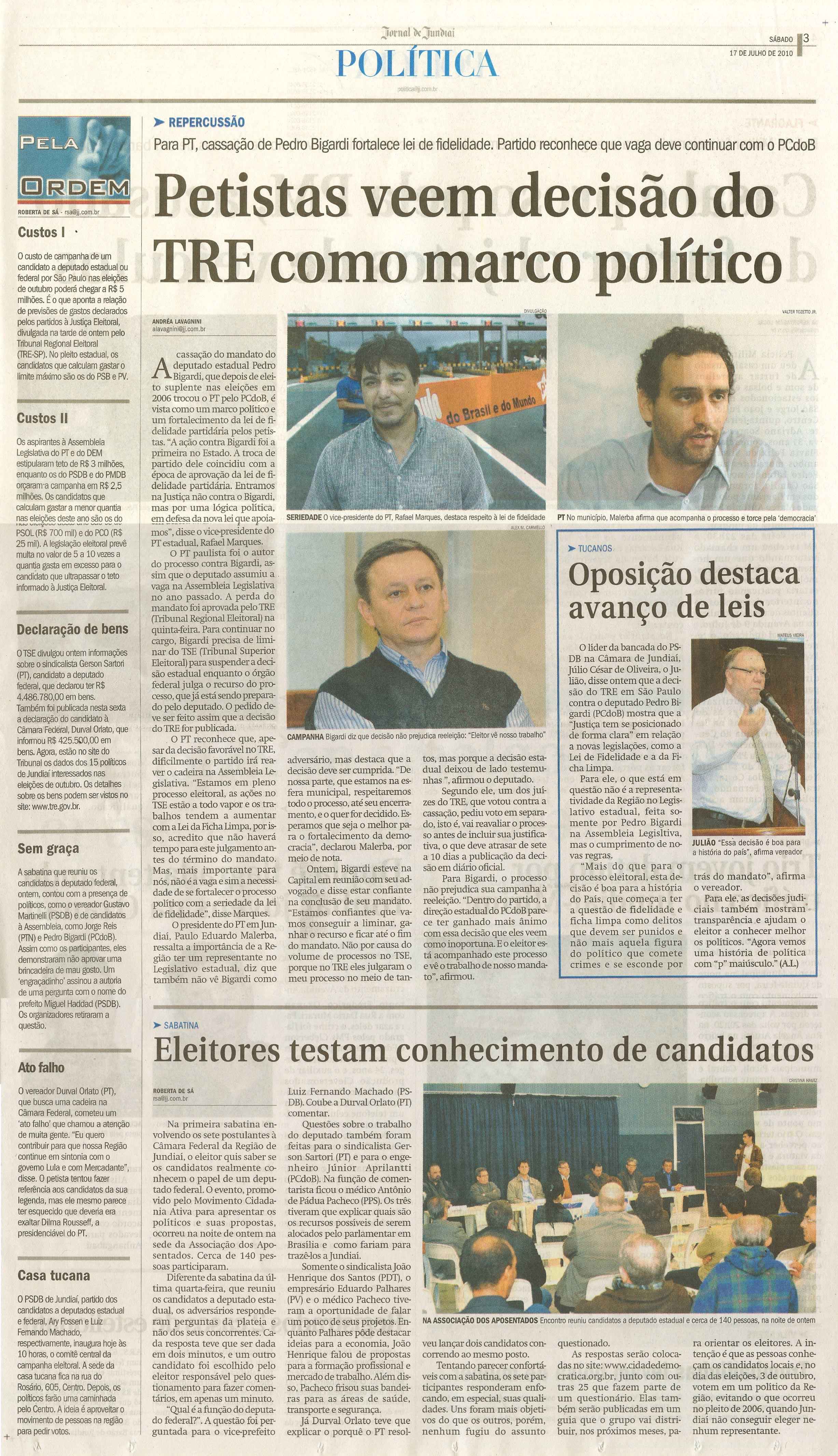 Jornal de Jundiaí - 17/07/2010