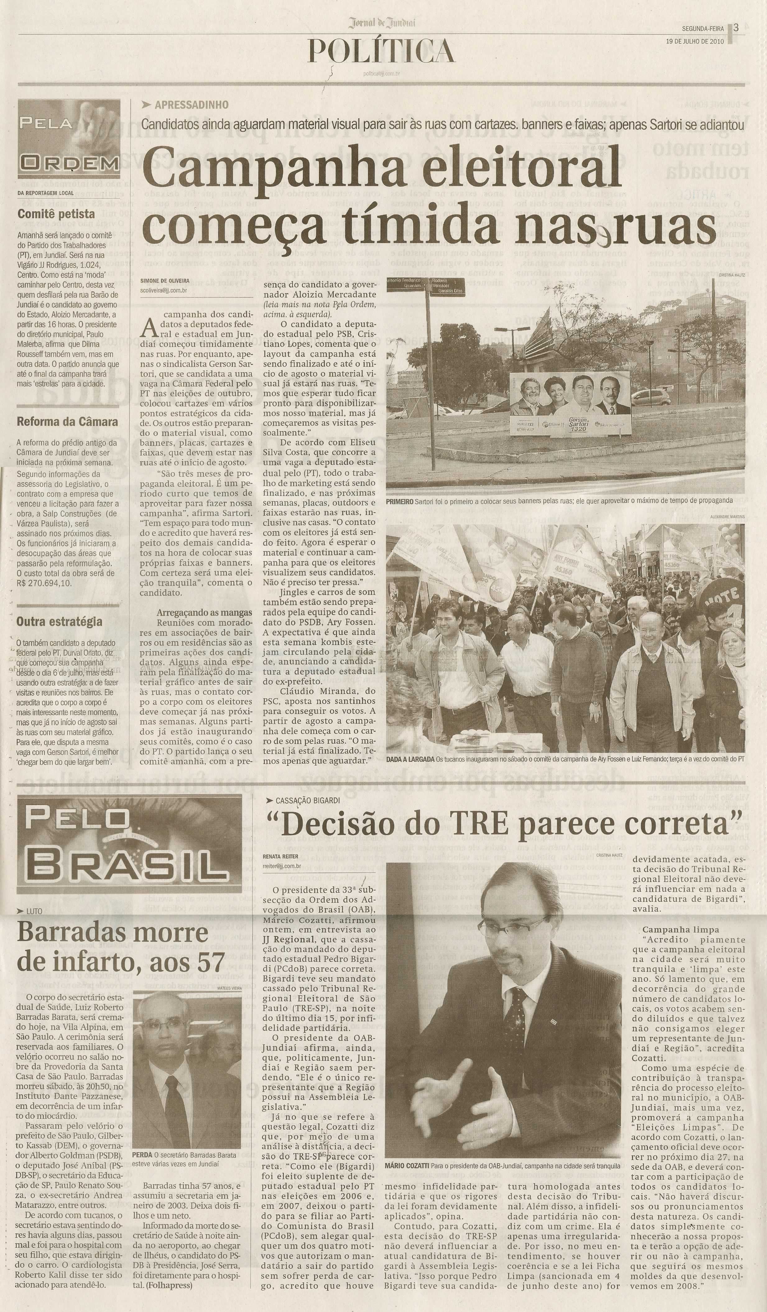Jornal de Jundiaí - 19/07/2010