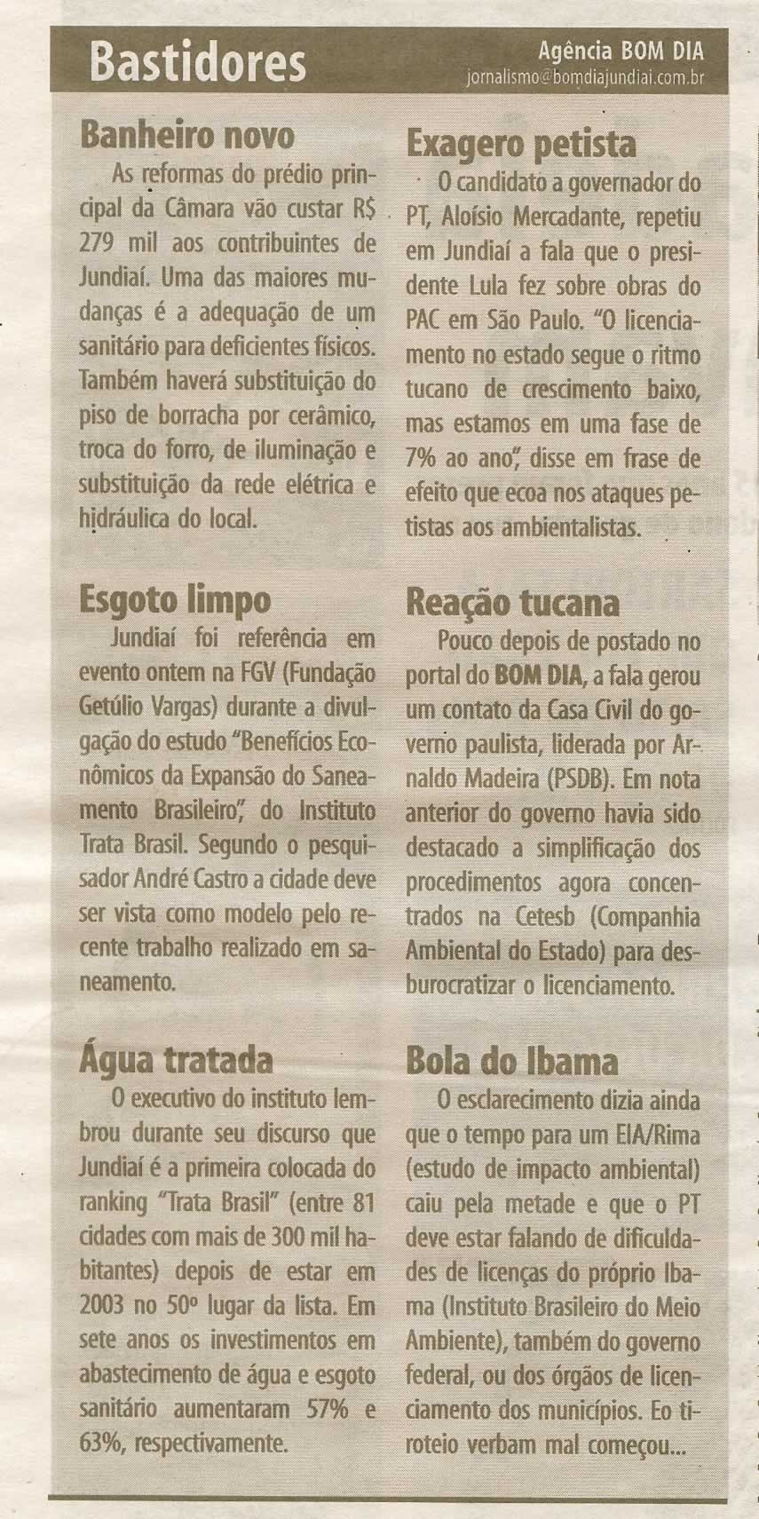 Bom Dia Jundiaí - 21/07/2010