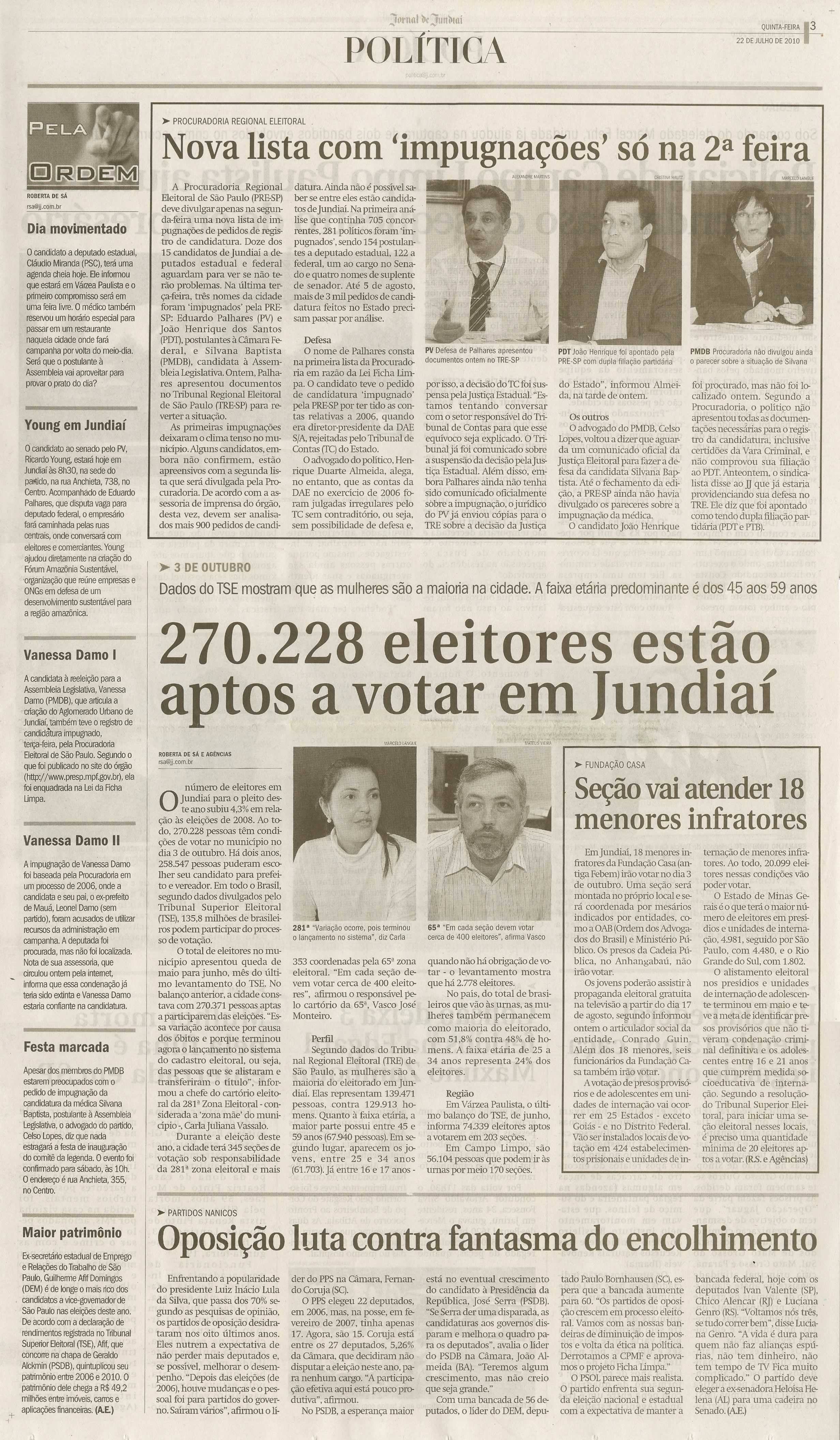 Jornal de Jundiaí - 22/07/2010