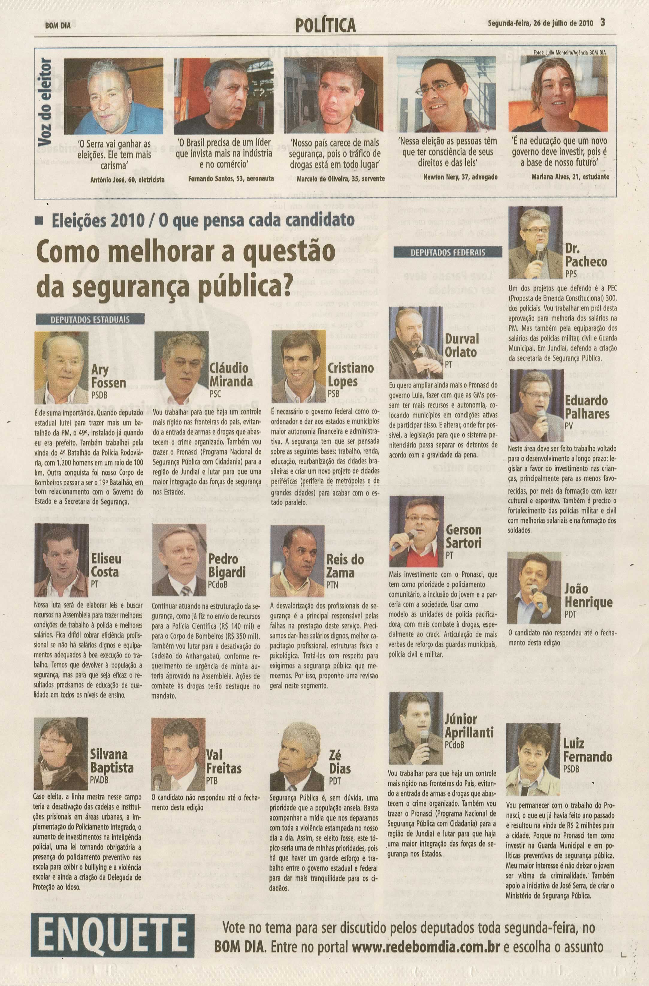 Bom Dia Jundiaí - 26/07/2010