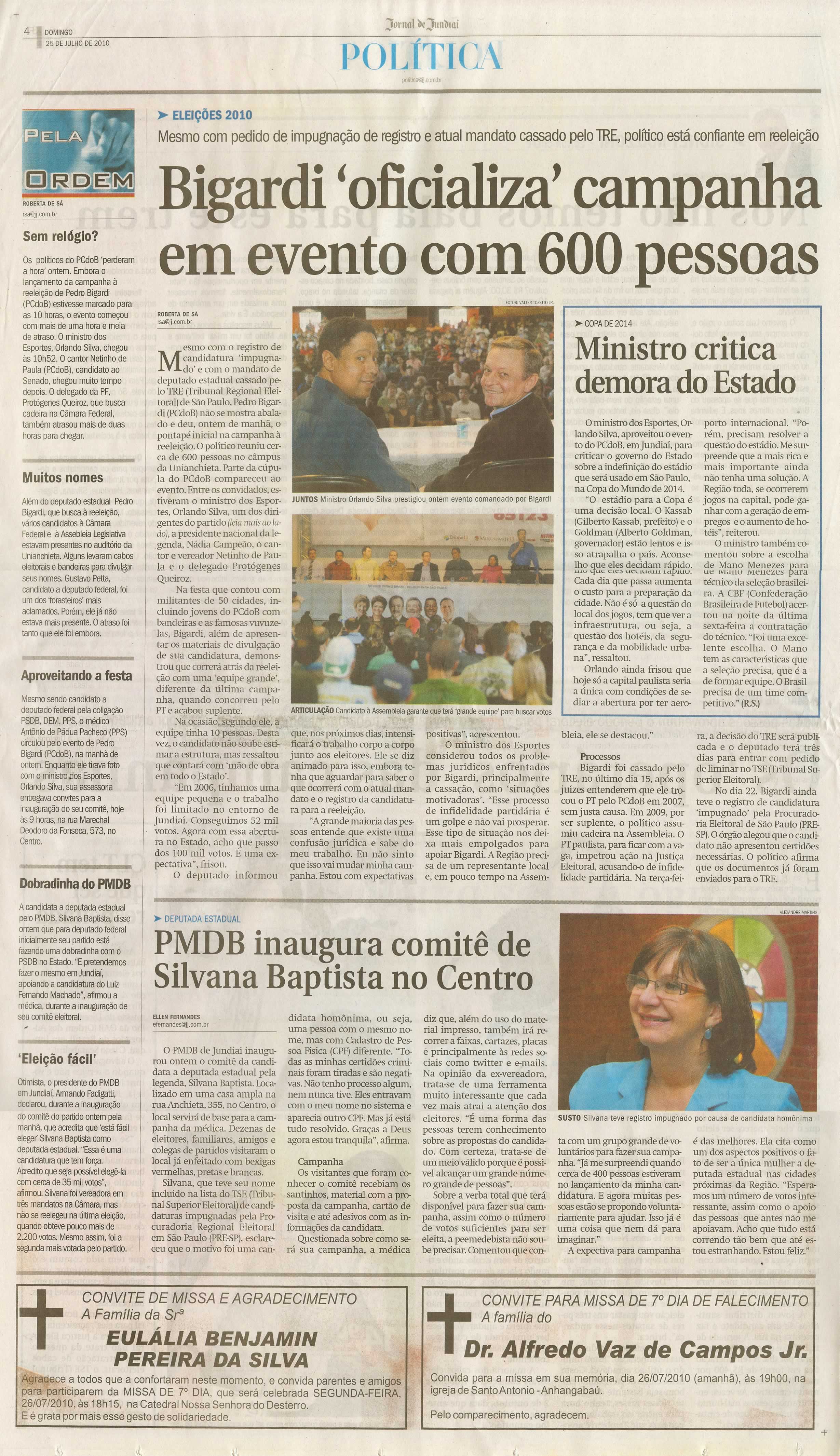Jornal de Jundiaí - 25/07/2010