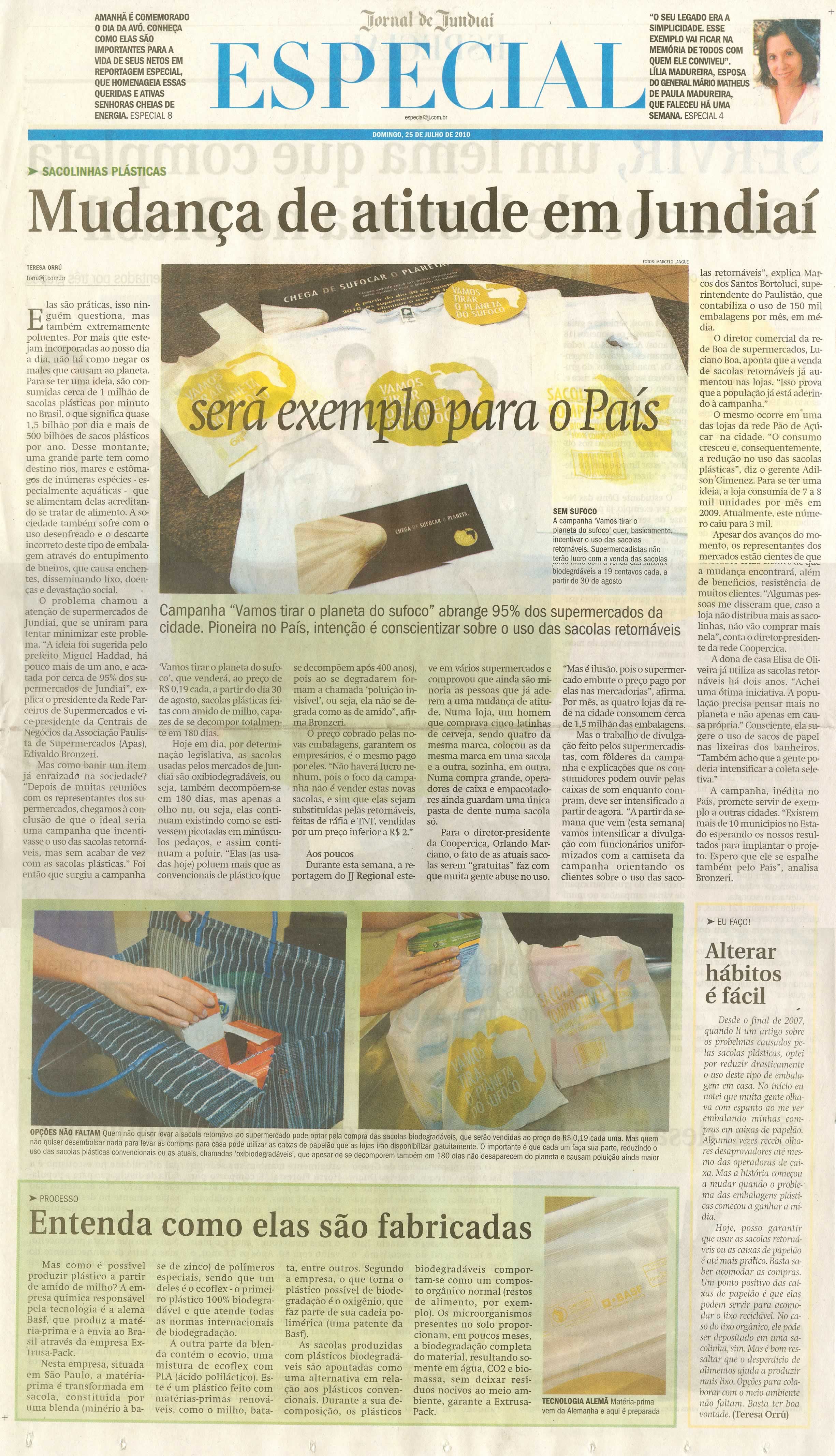 Jornal de Jundiaí - 25/07/2010