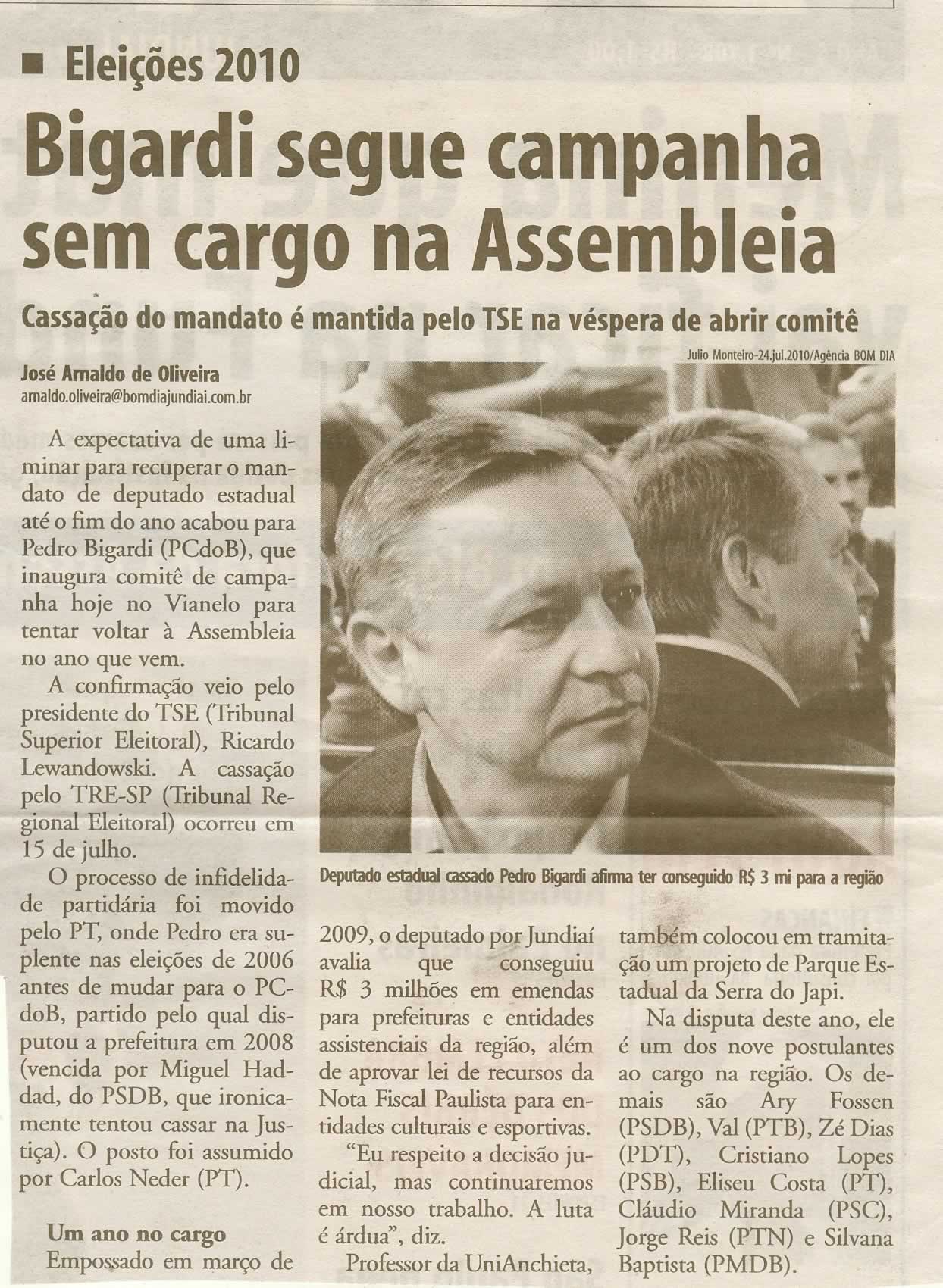 Bom Dia Jundiaí - 31/07/2010