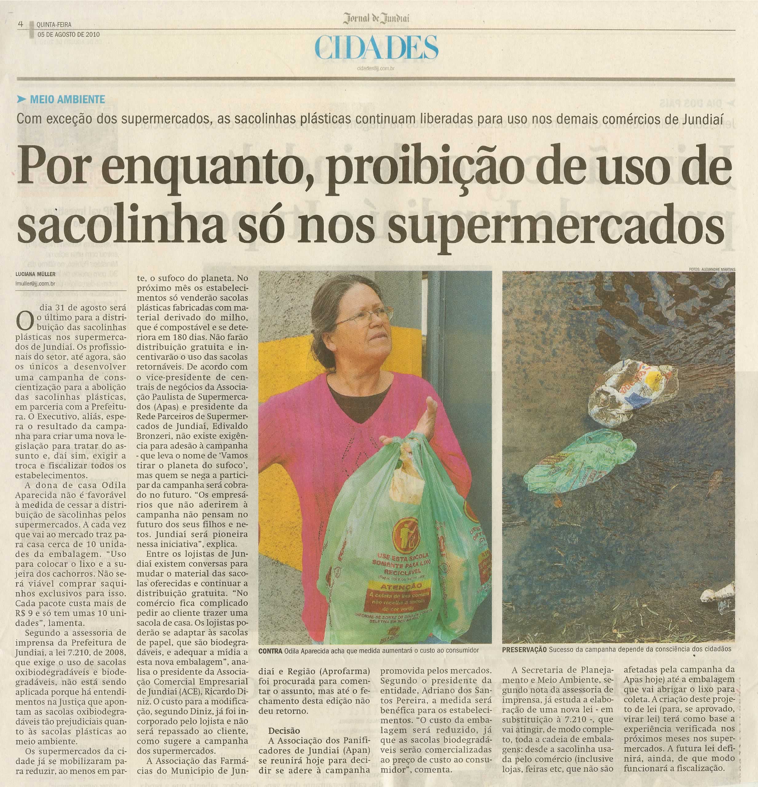 Jornal de Jundiaí - 05/08/2010