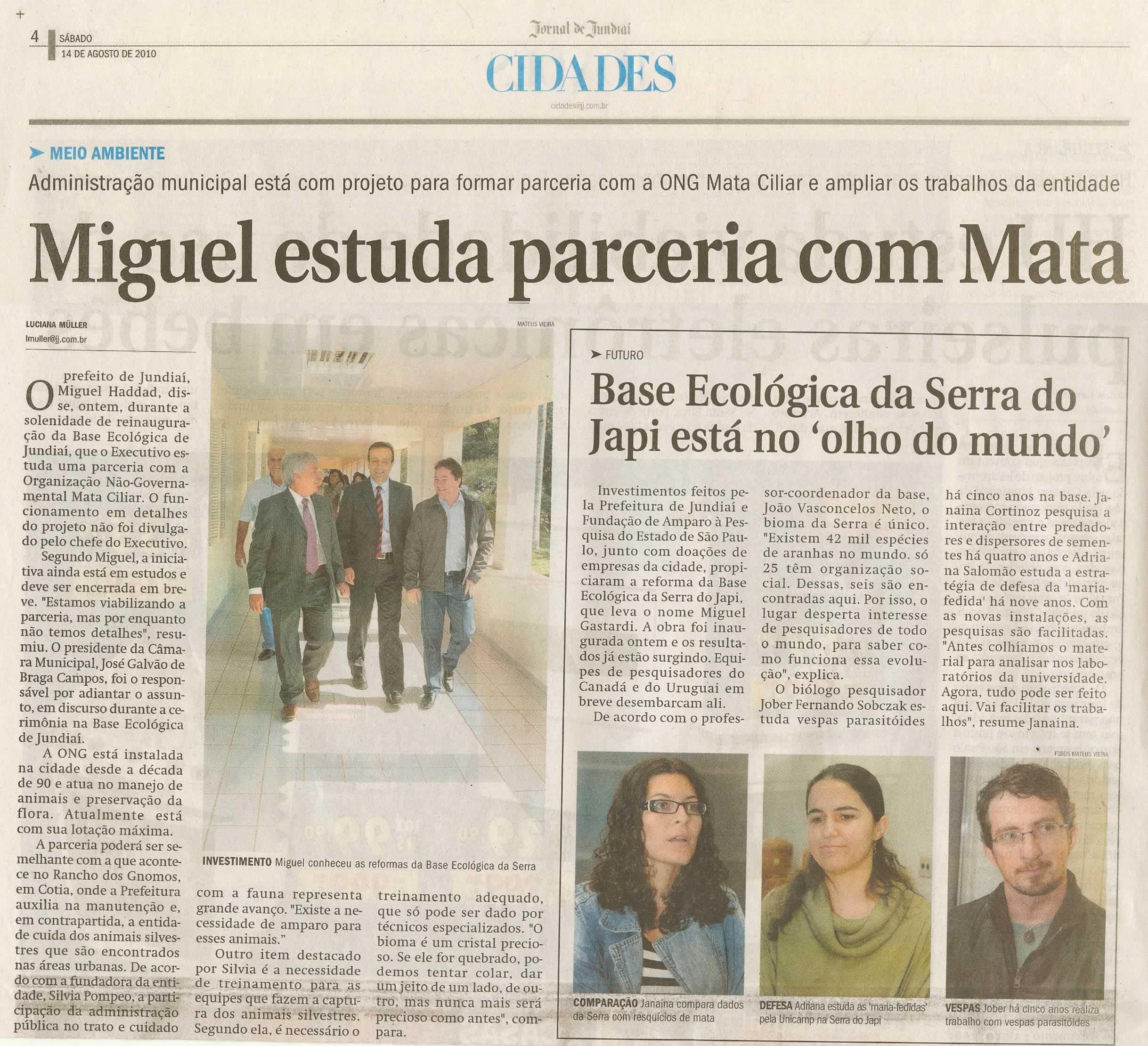 Jornal de Jundiaí - 14/08/2010