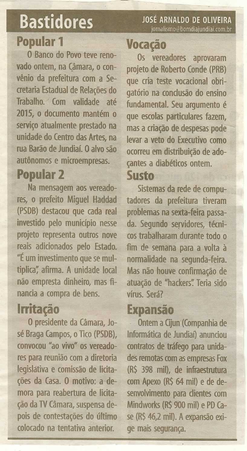 Bom Dia Jundiaí - 25/08/2010