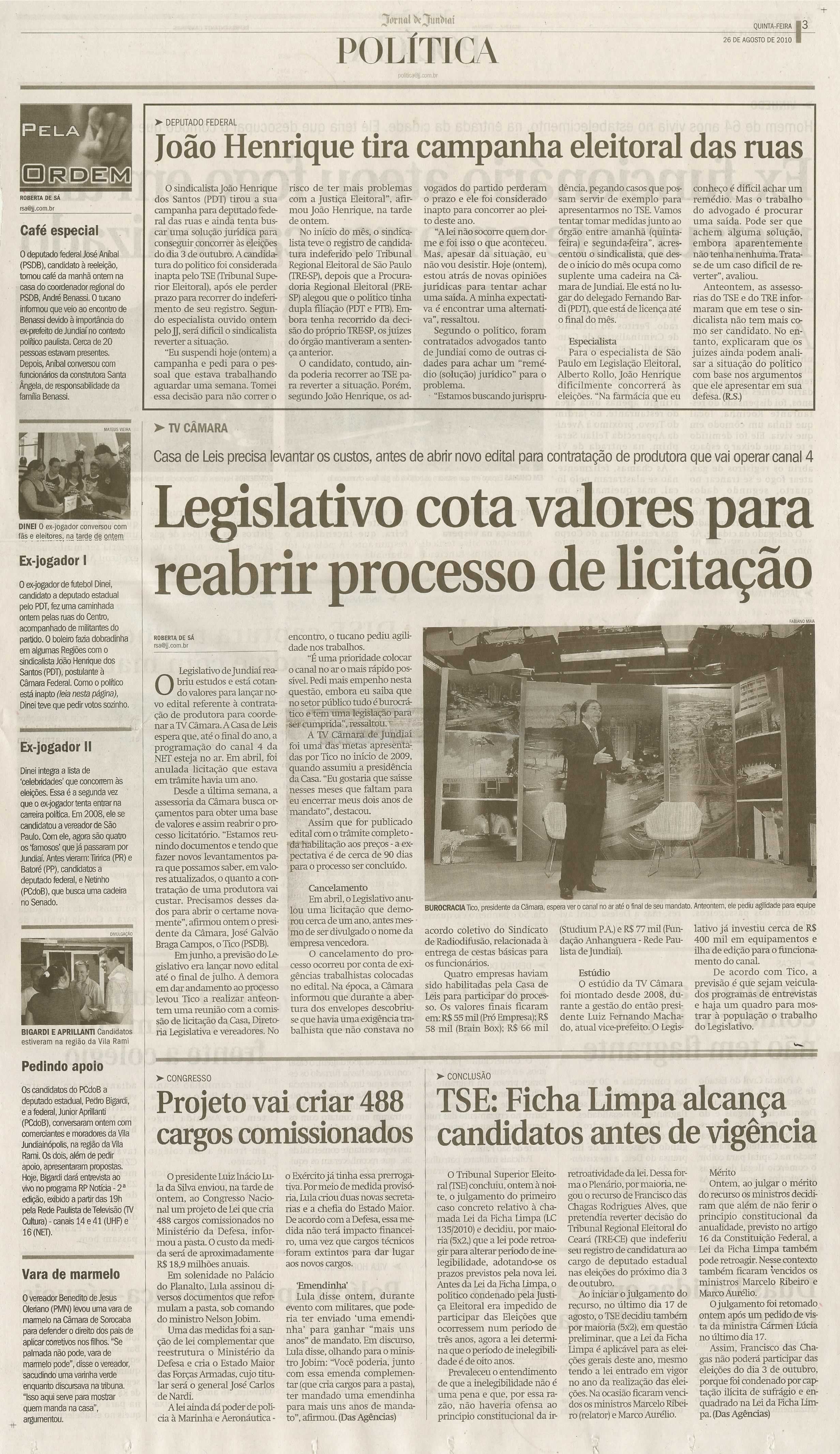 Jornal de Jundiaí - 26/08/2010