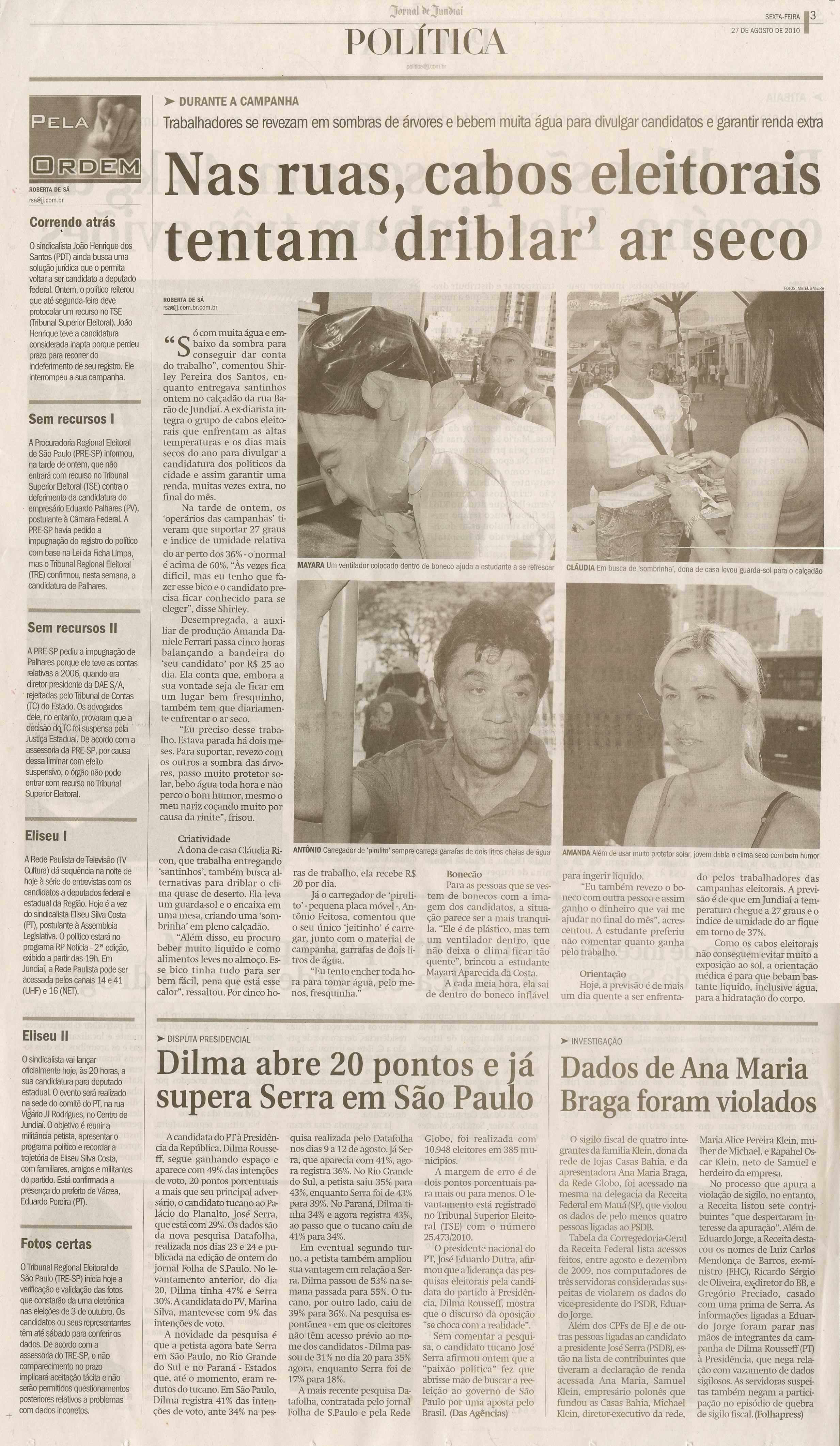 Jornal de Jundiaí - 27/08/2010