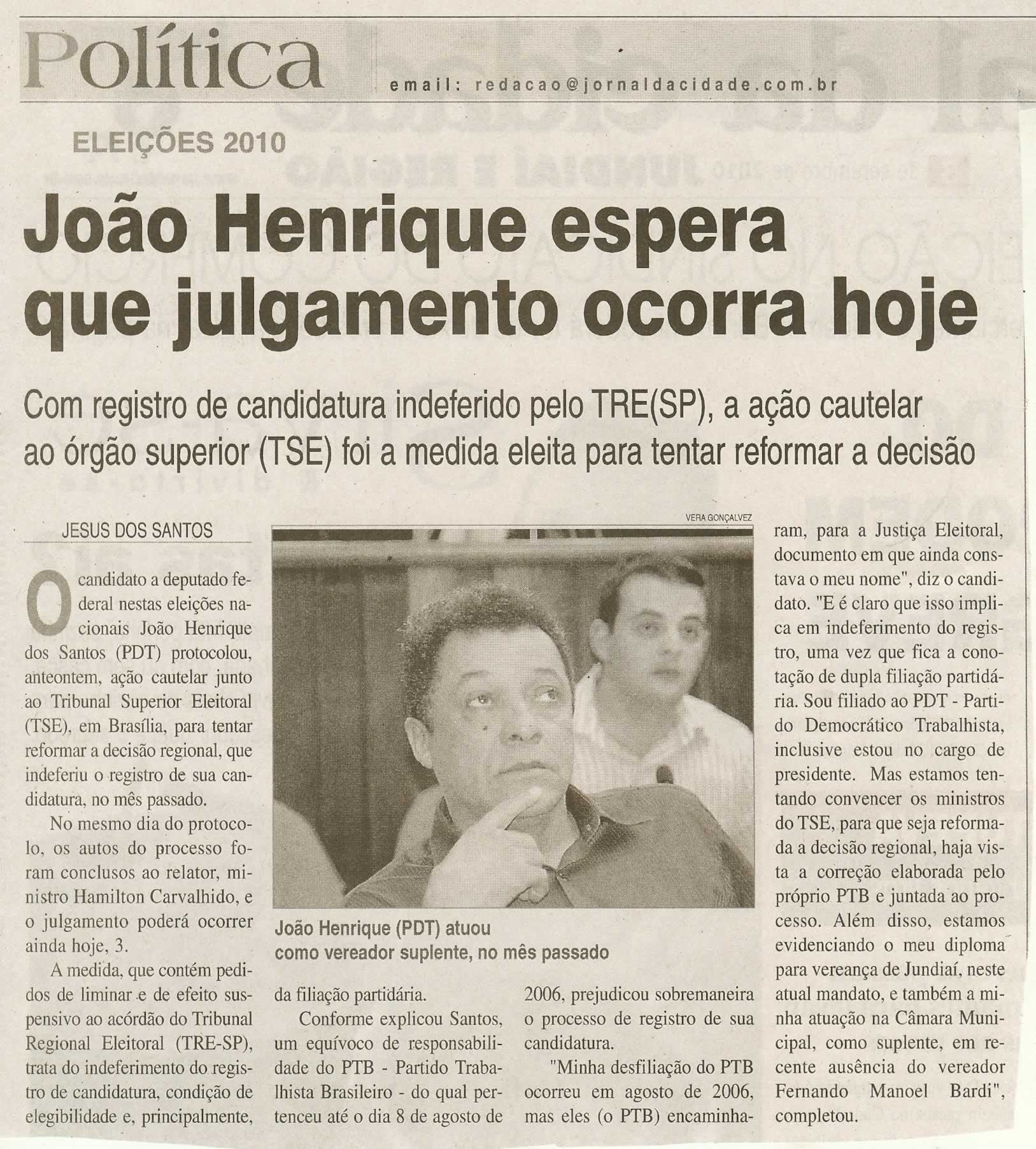 Jornal da Cidade - 03/09/2010