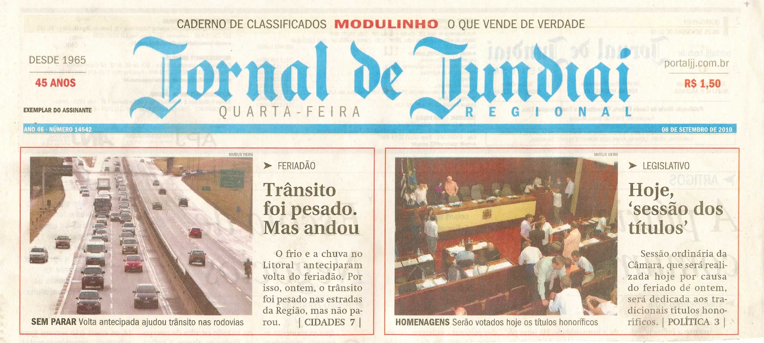 Jornal de Jundiaí - 08/09/2010