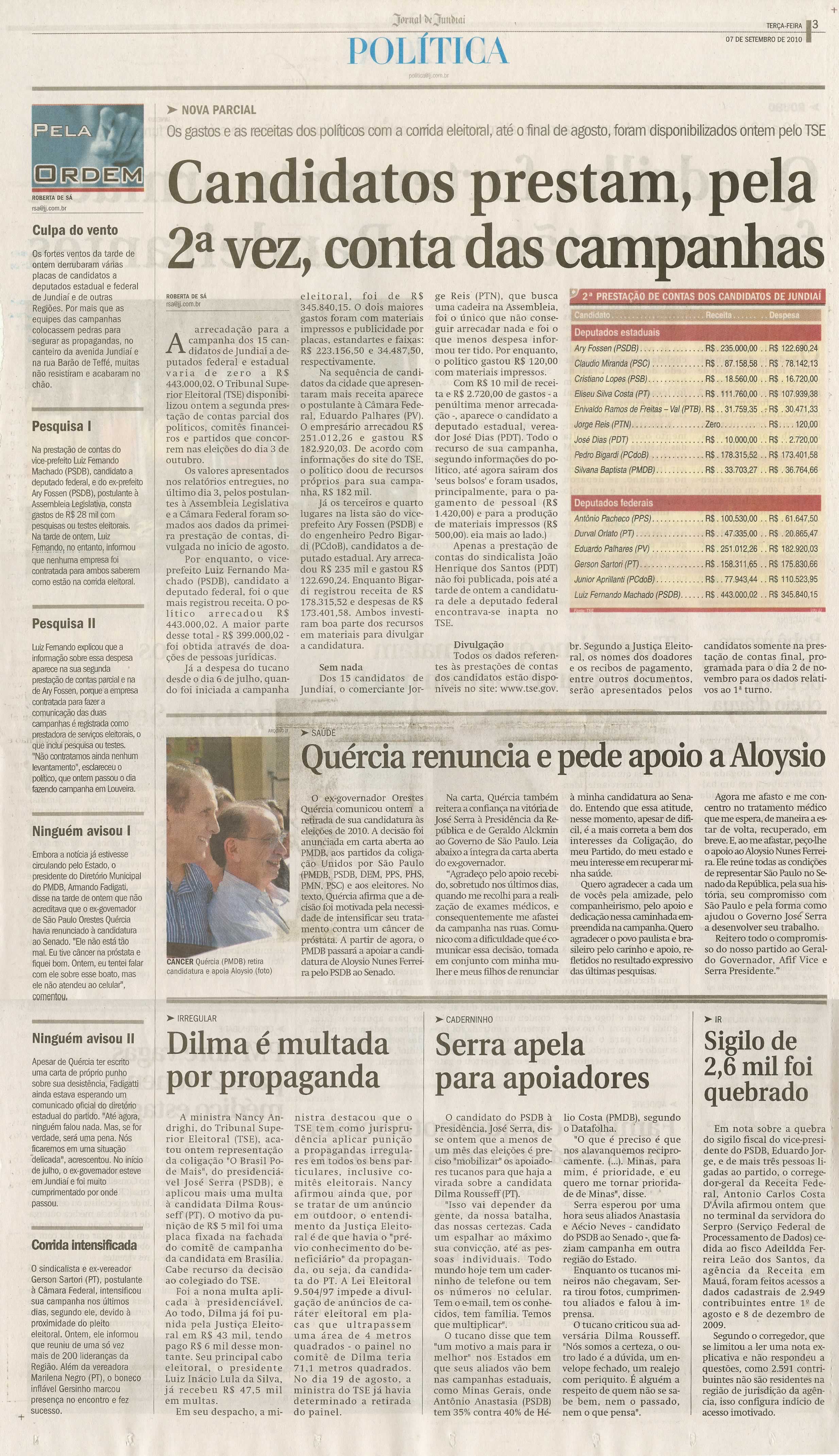 Jornal de Jundiaí - 07/09/2010