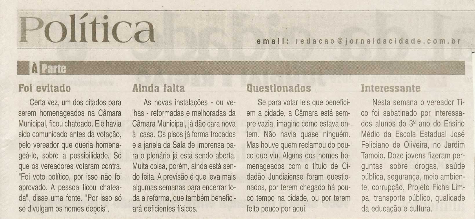 Jornal da Cidade - 09/09/2010