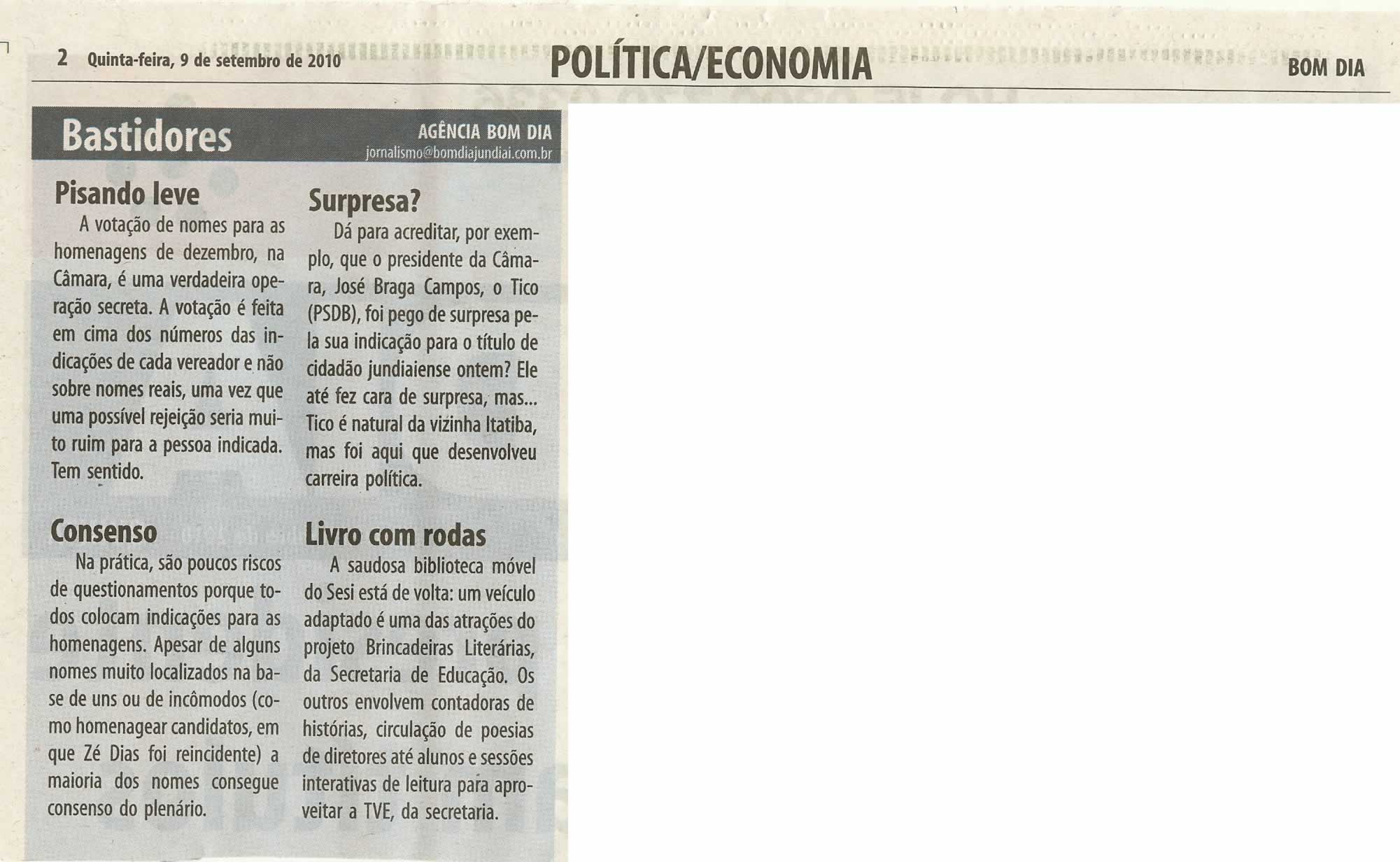 Bom Dia Jundiaí - 09/09/2010