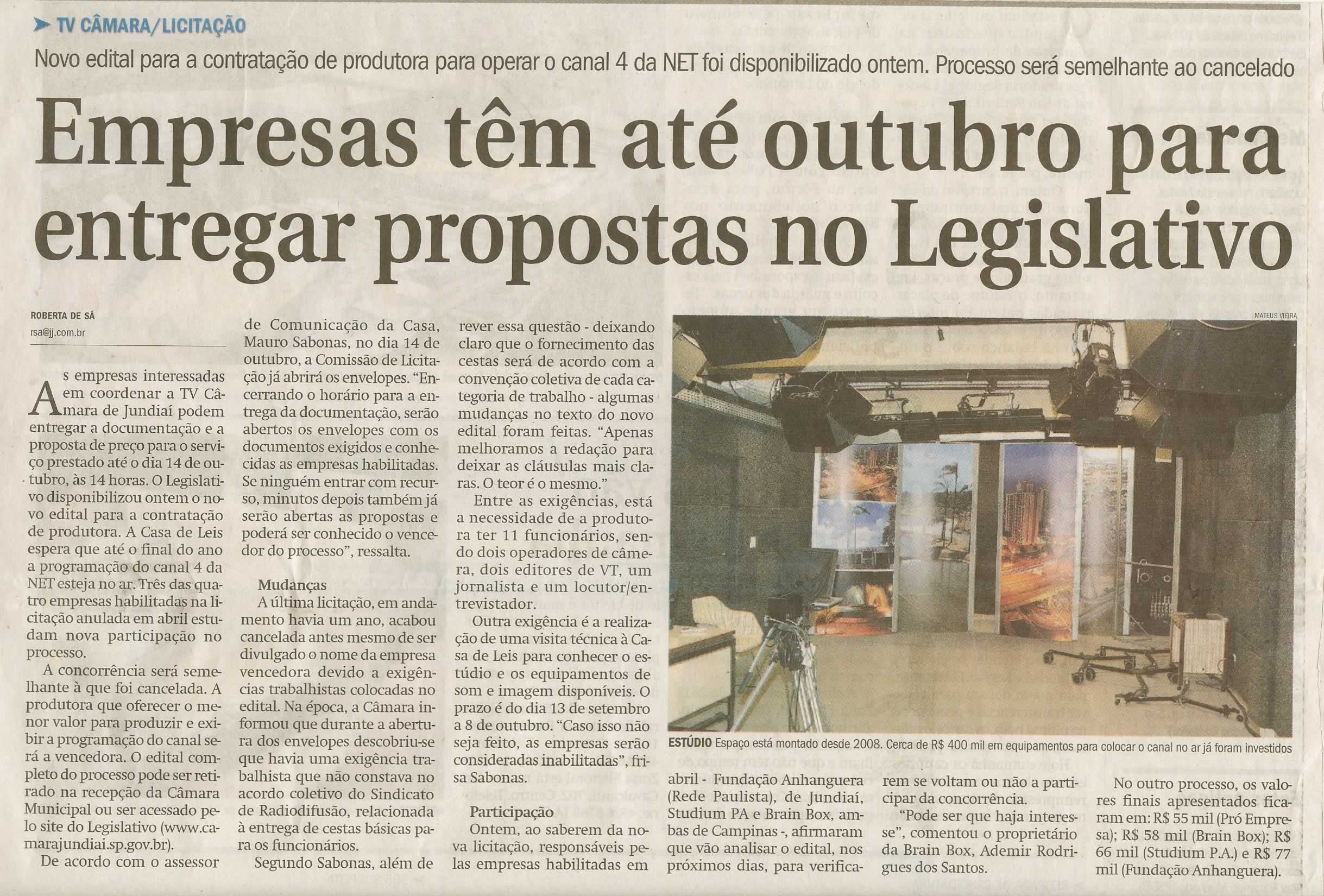 Jornal de Jundiaí - 11/09/2010