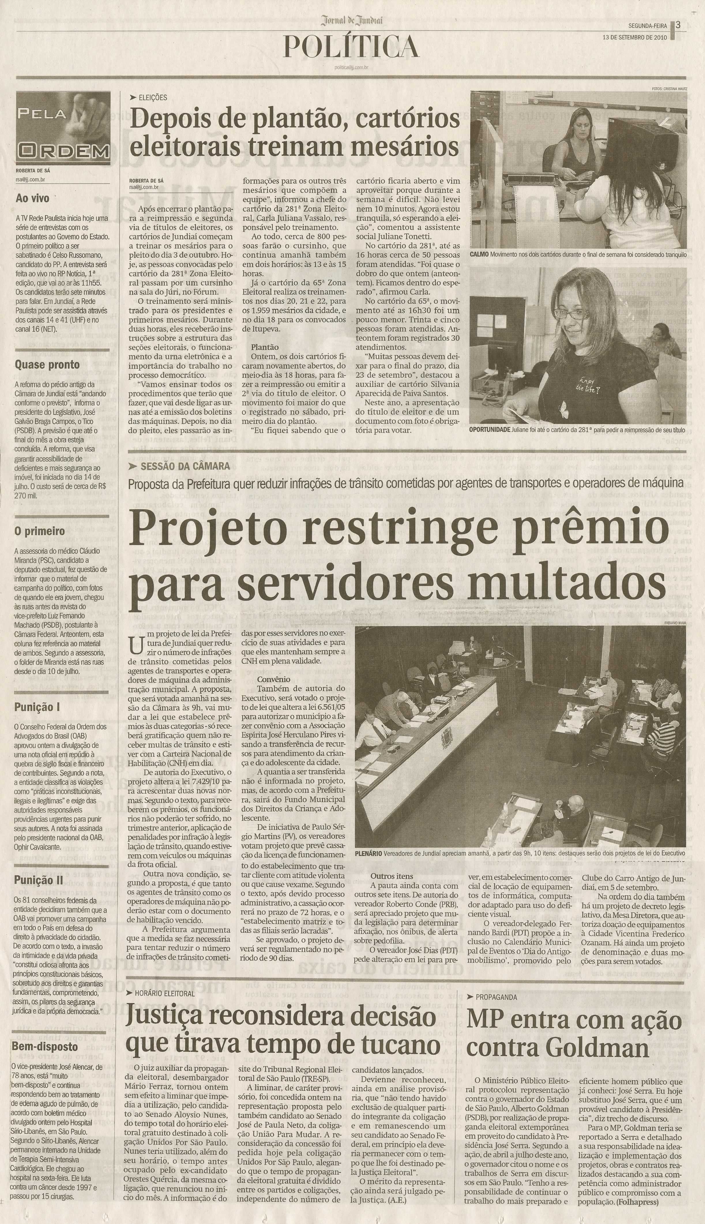 Jornal de Jundiaí - 13/09/2010