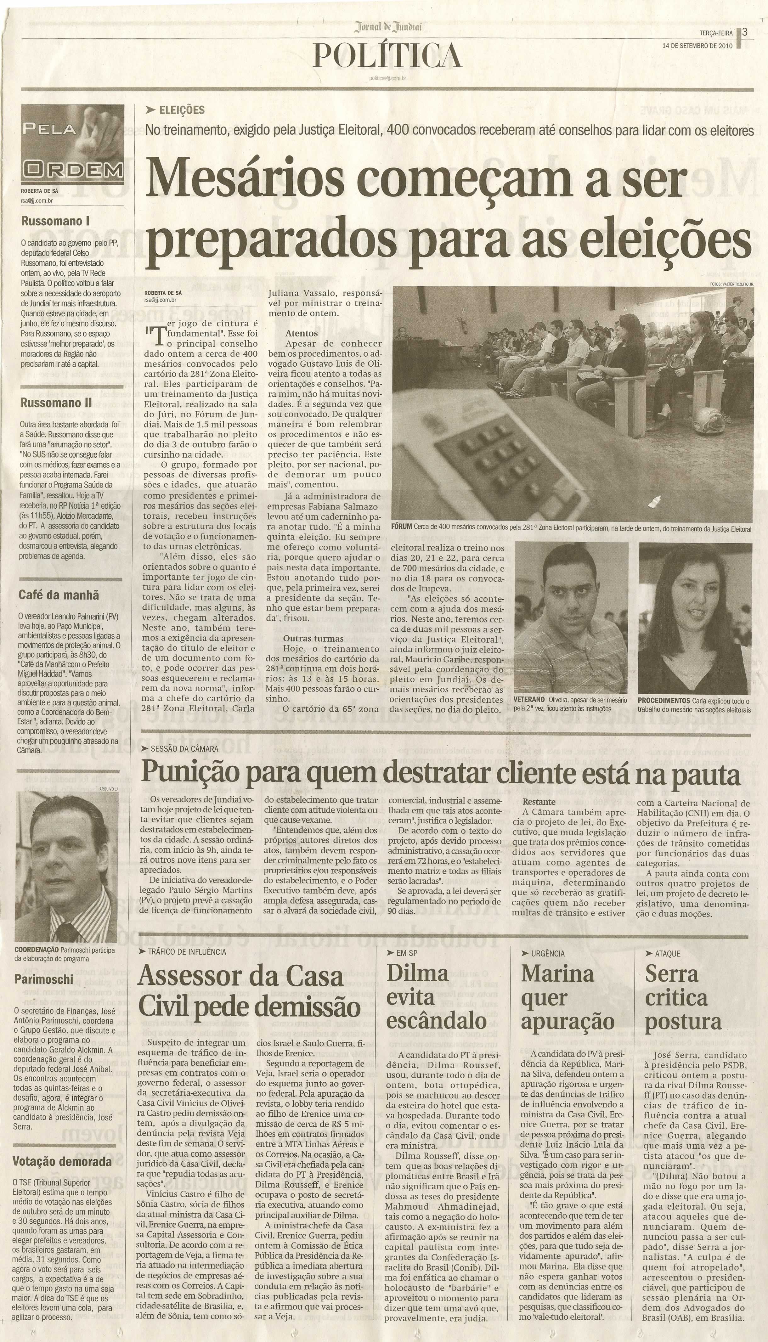 Jornal de Jundiaí - 14/09/2010